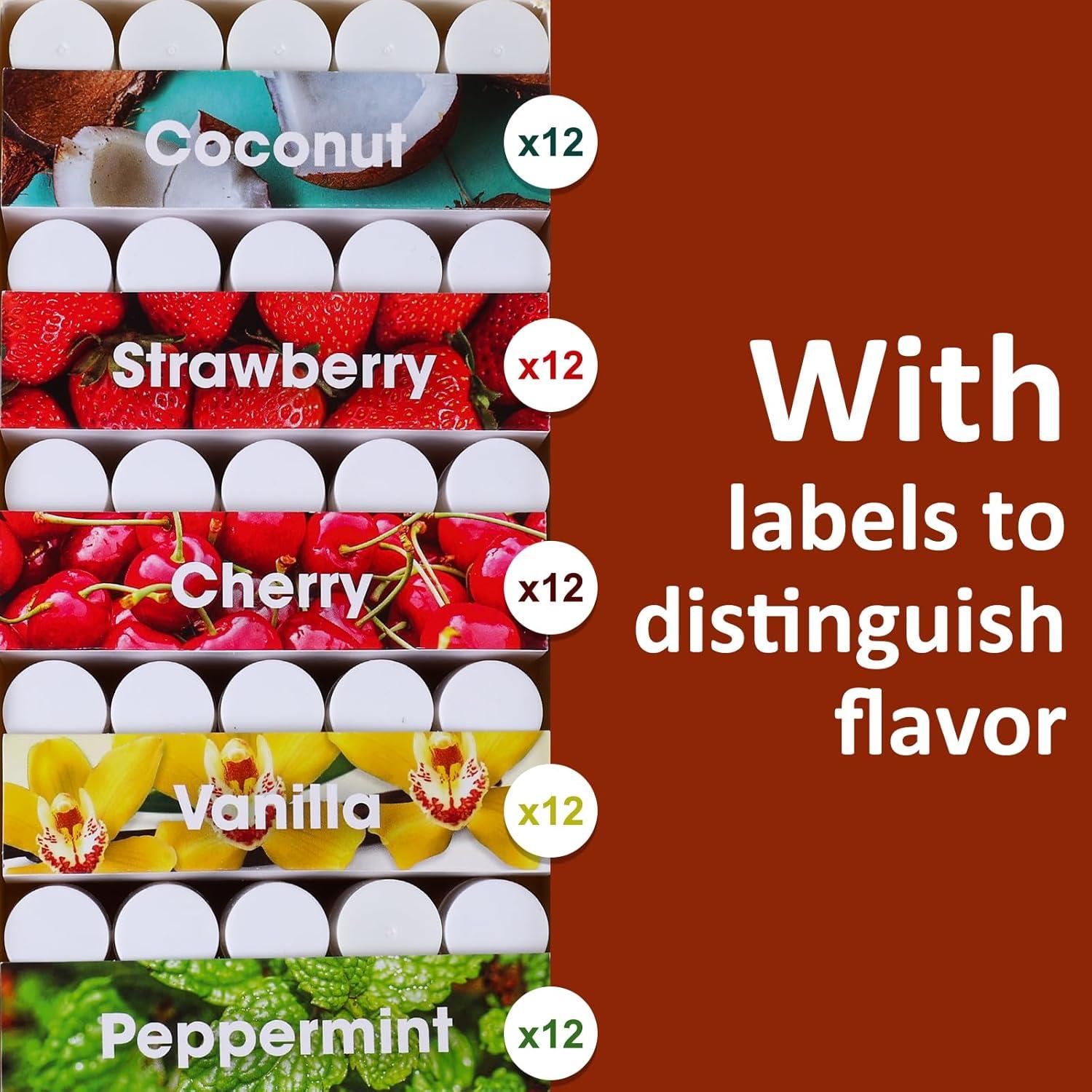 Paquete de 60 bálsamos labiales naturales sin etiqueta - 5 sabores