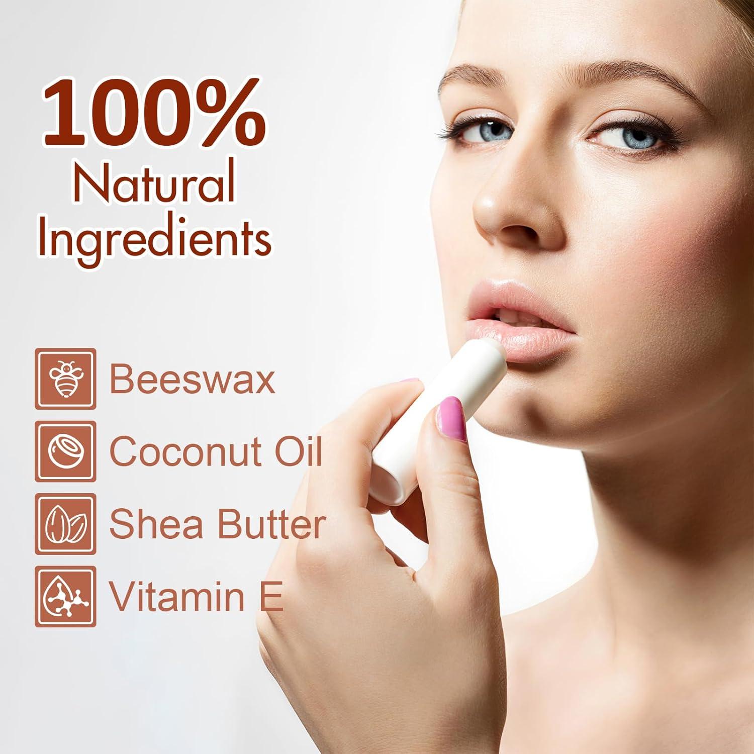 Paquete de 60 bálsamos labiales naturales sin etiqueta - 5 sabores