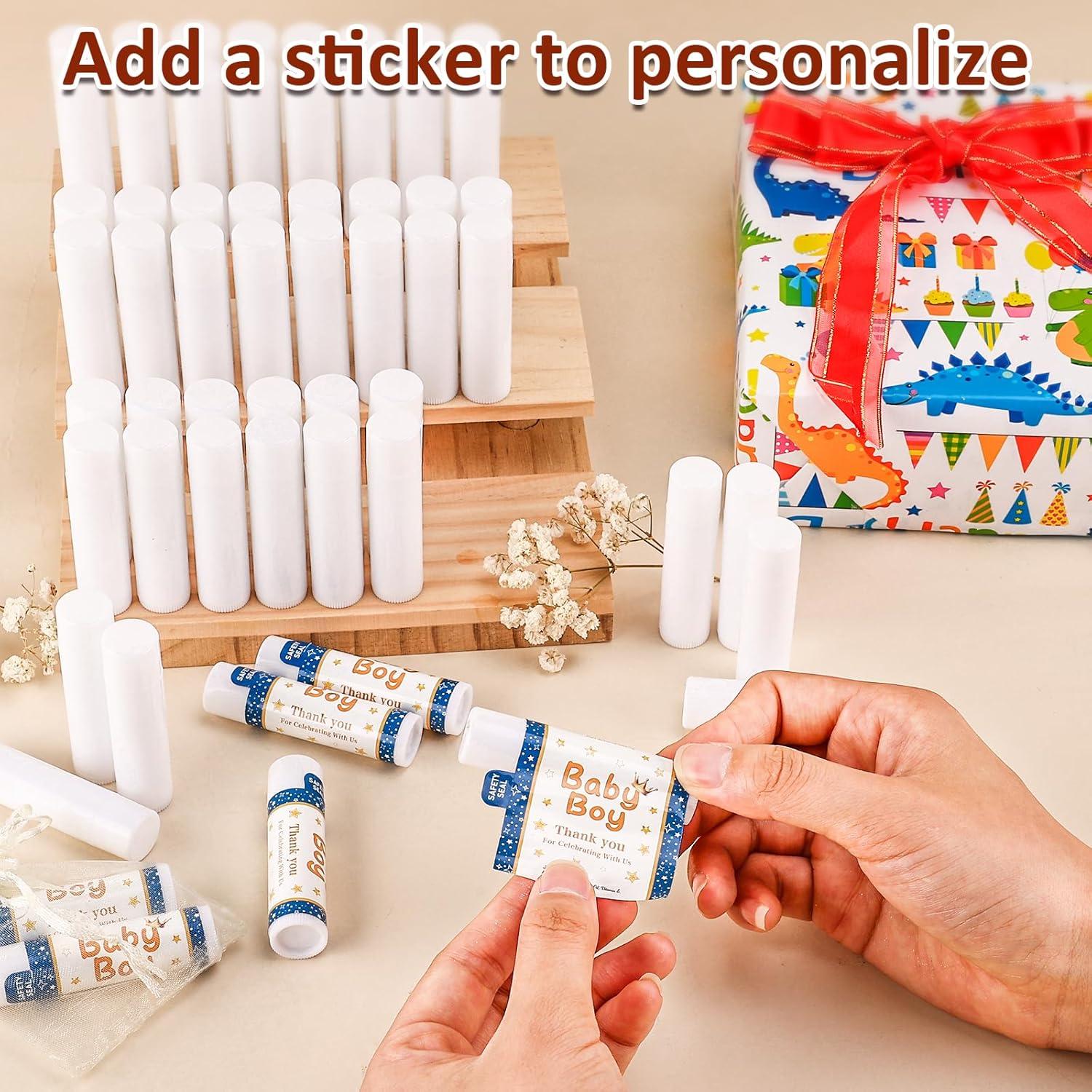 Paquete de 60 bálsamos labiales naturales sin etiqueta - 5 sabores