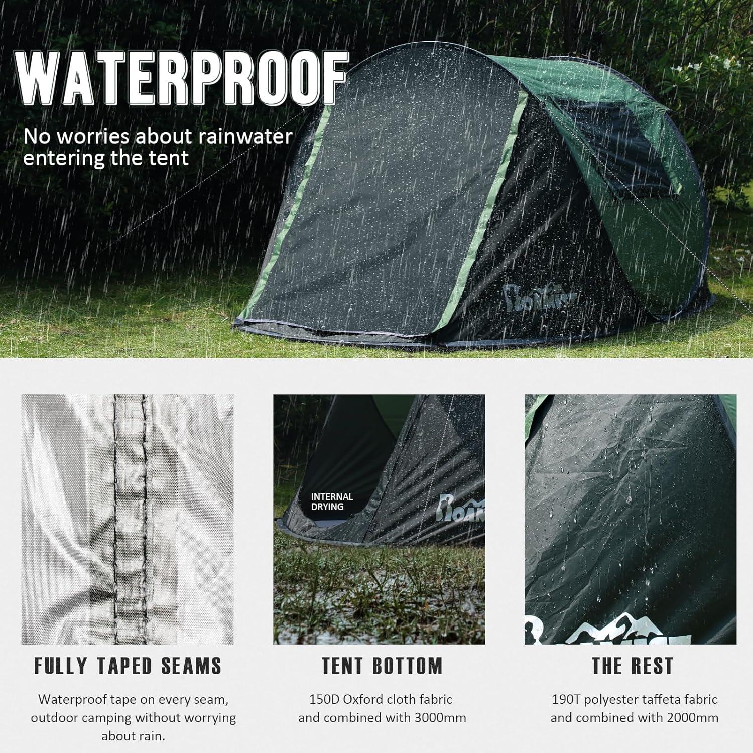 Tienda de Camping ROAMIST RO-CMT-SM01 2 Personas Impermeable