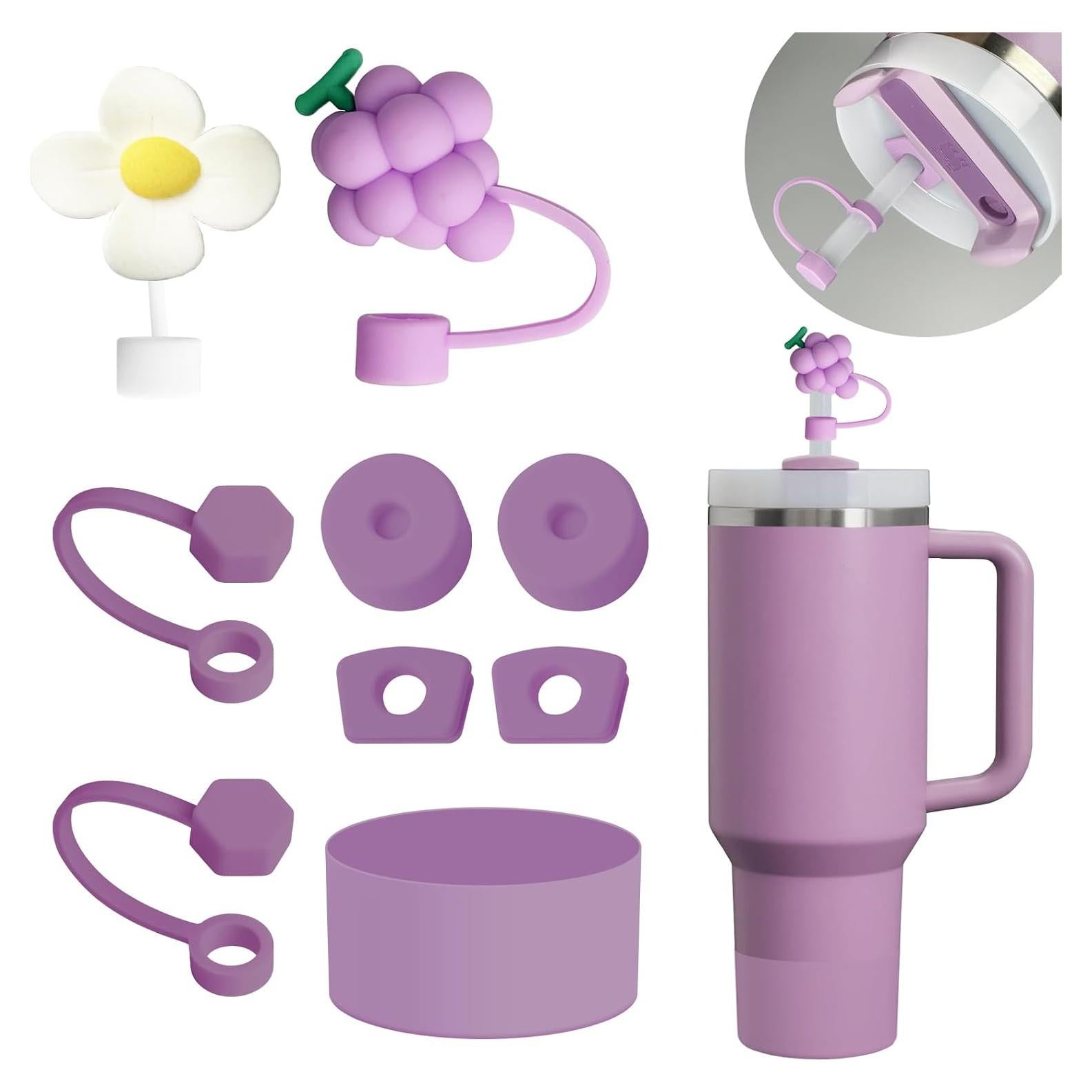 Juego de Accesorios BonneChance para Stanley Cup 9 Piezas Lila