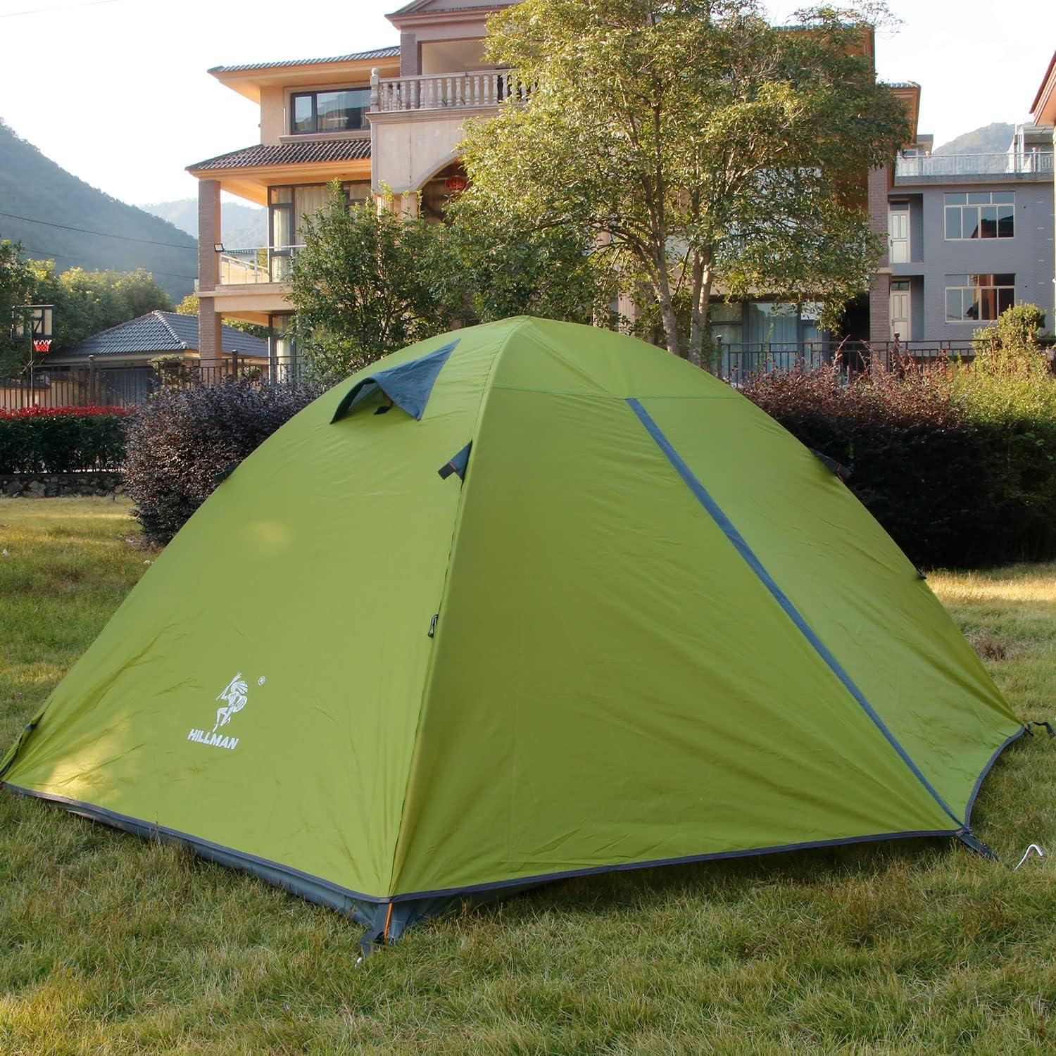 Tienda de Camping Hillman para 2 Personas 3 Temporadas Verde