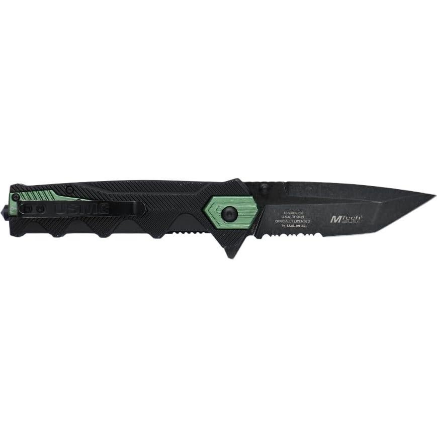 Cuchillo Plegable Táctico MTECH USA 21.59 cm Verde EDC