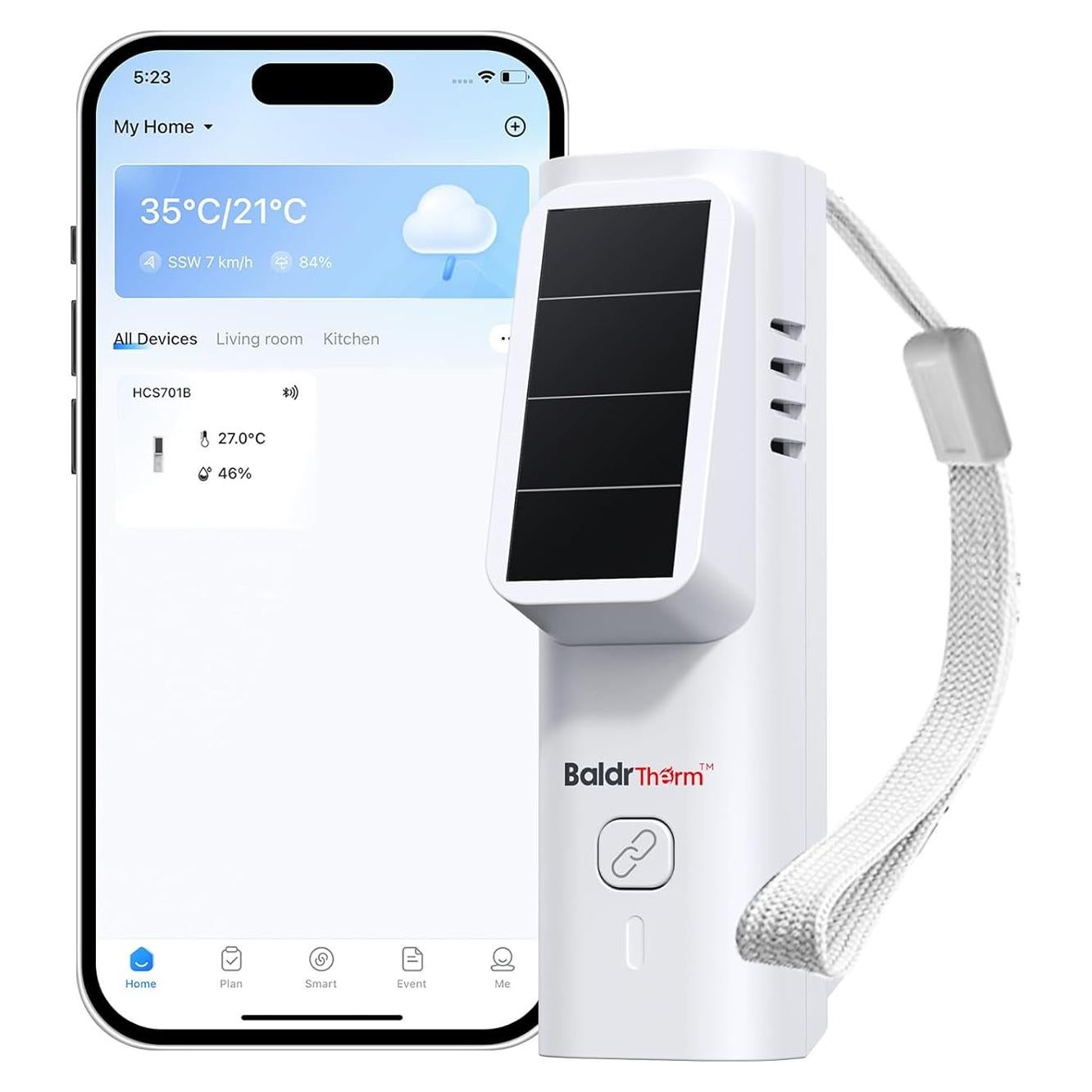 Termómetro y Higrómetro Bluetooth BaldrTherm Solar 1paquete
