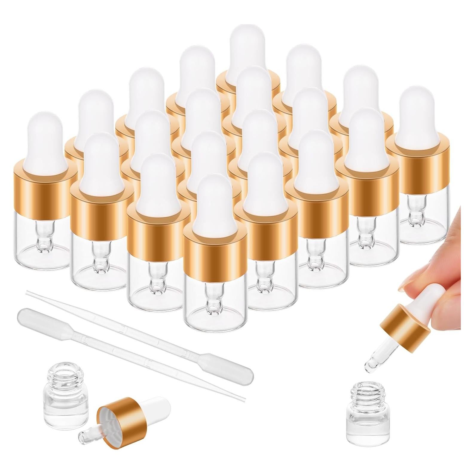 Paquete de 20 Botellas de Vidrio COTOM 1ml con Cuentagotas