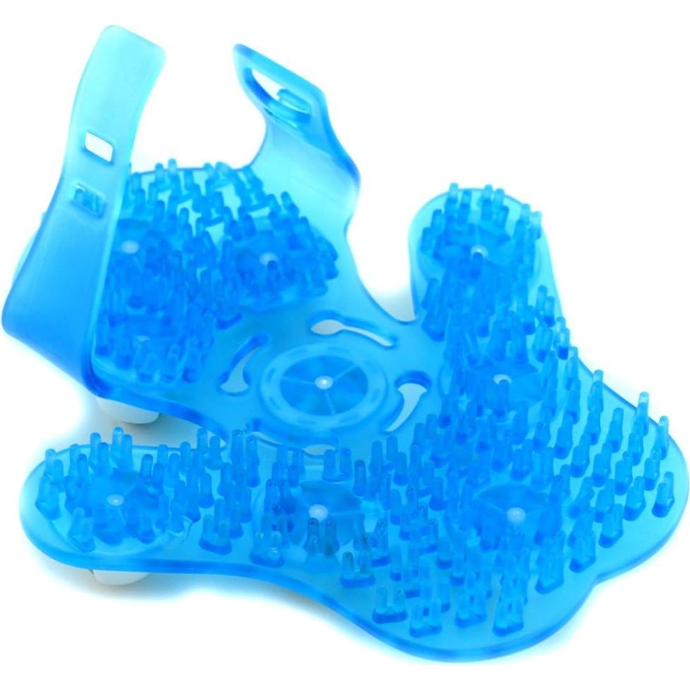 Guante de Masaje SAMYO con 9 Bolas de Rodillo 360° Azul