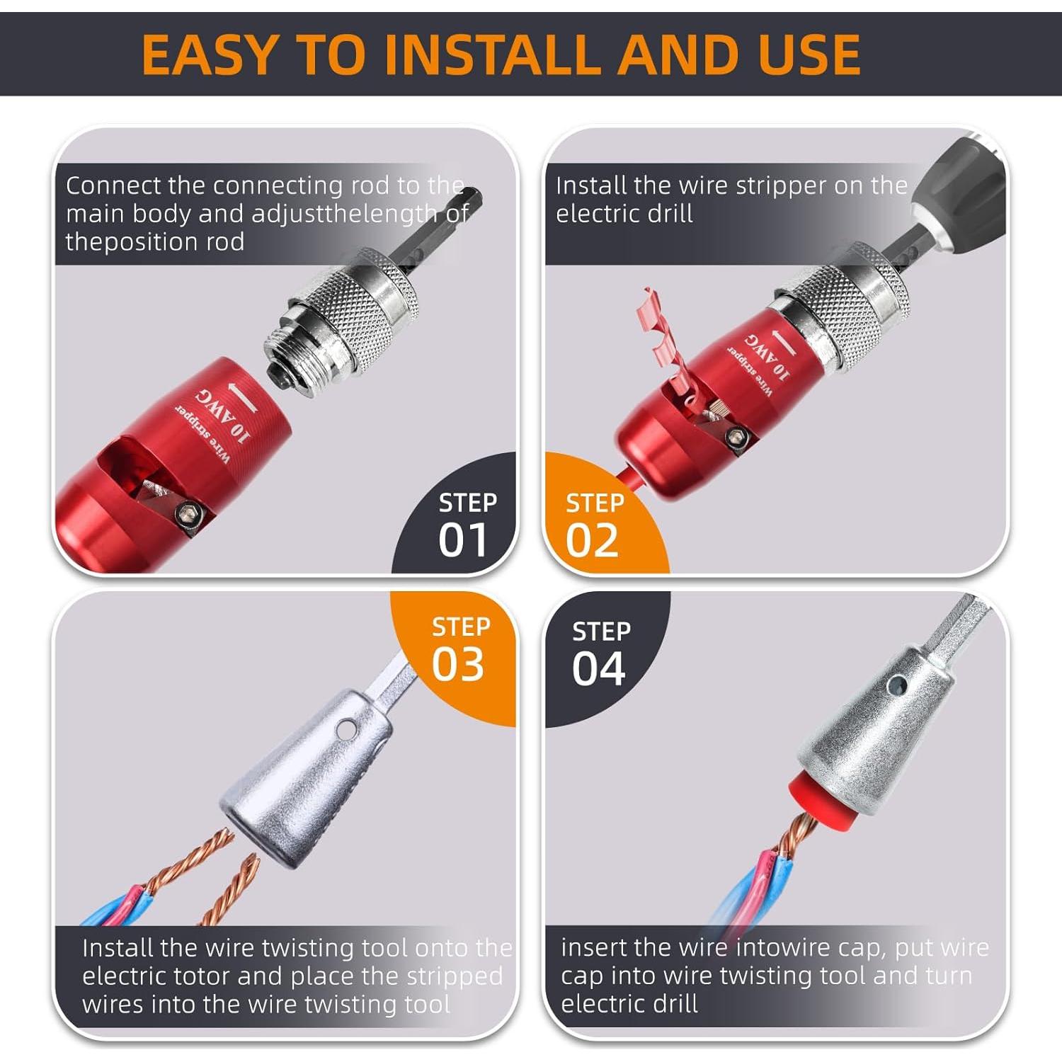 Juego de herramientas electricista ANGELSWORD 5 pelacables 6-14 AWG