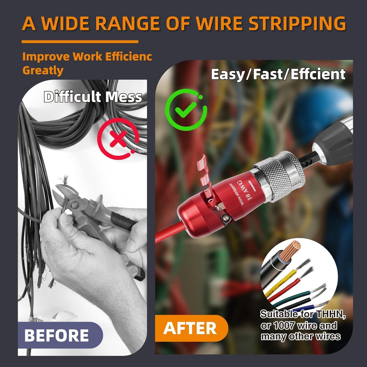 Juego de herramientas electricista ANGELSWORD 5 pelacables 6-14 AWG