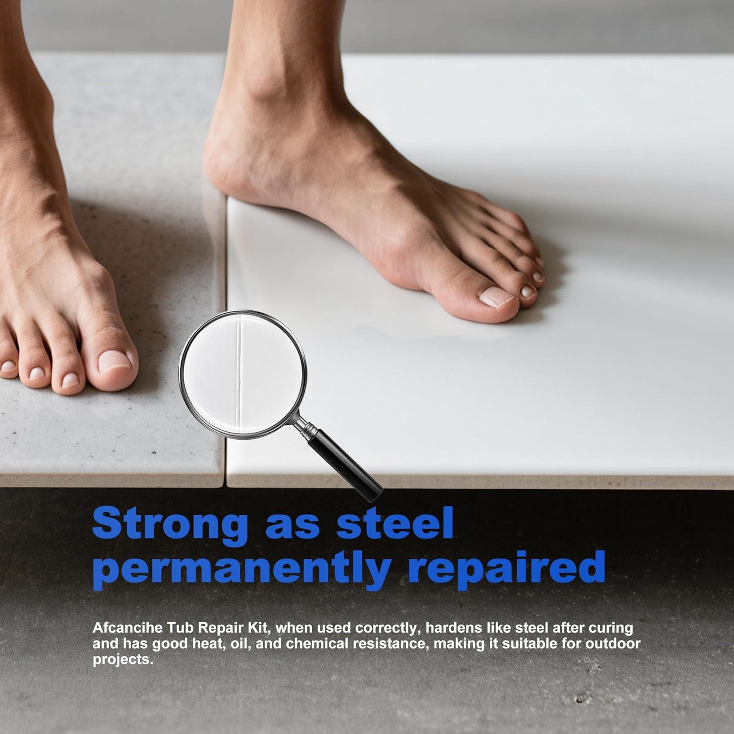 Kit de Reparación de Baños Afcancihe 108g - Fibra de Vidrio y Cerámica