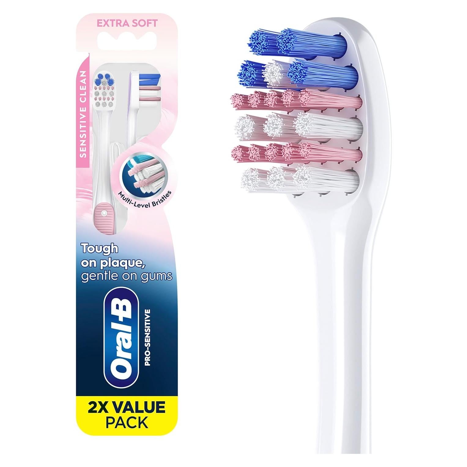 Cepillos de Dientes Oral-B Cuidado Encías Sensibles 2 Unidades