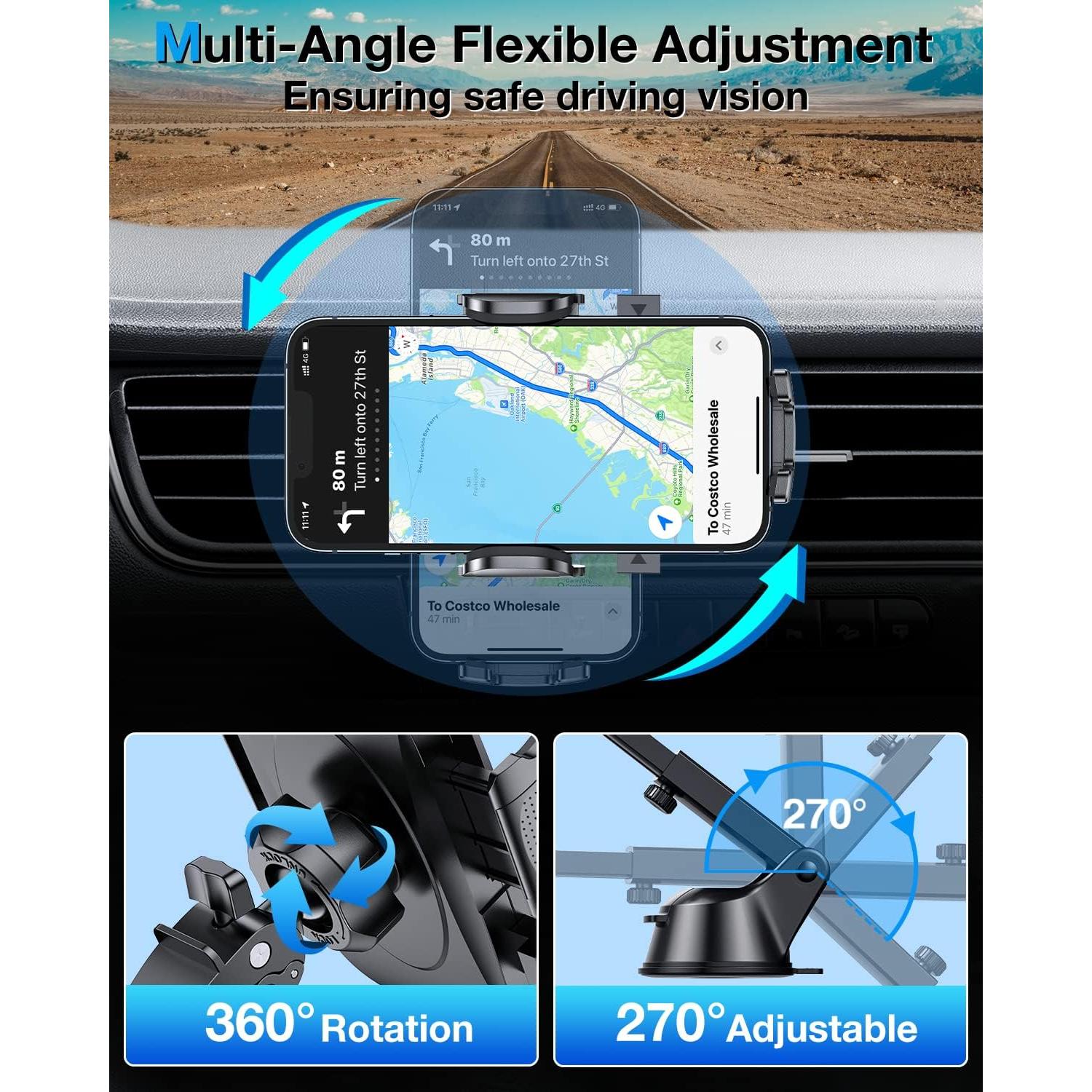 Soporte para Teléfono de Auto HTU Universal Negro 2024