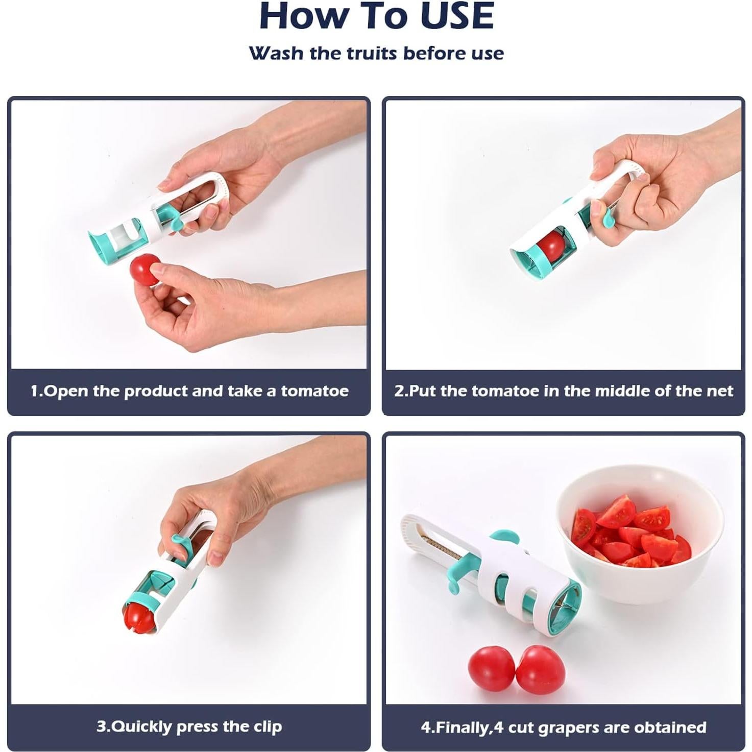 Cortador de Uvas HERLLY Manual con Cuchillas de Acero Inoxidable