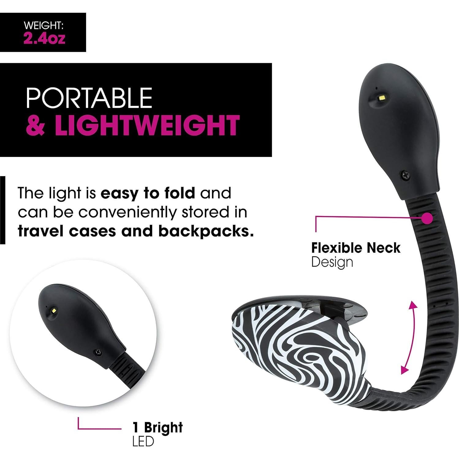 Luz de Libro Recargable WITHit French Bull Mármol Negro