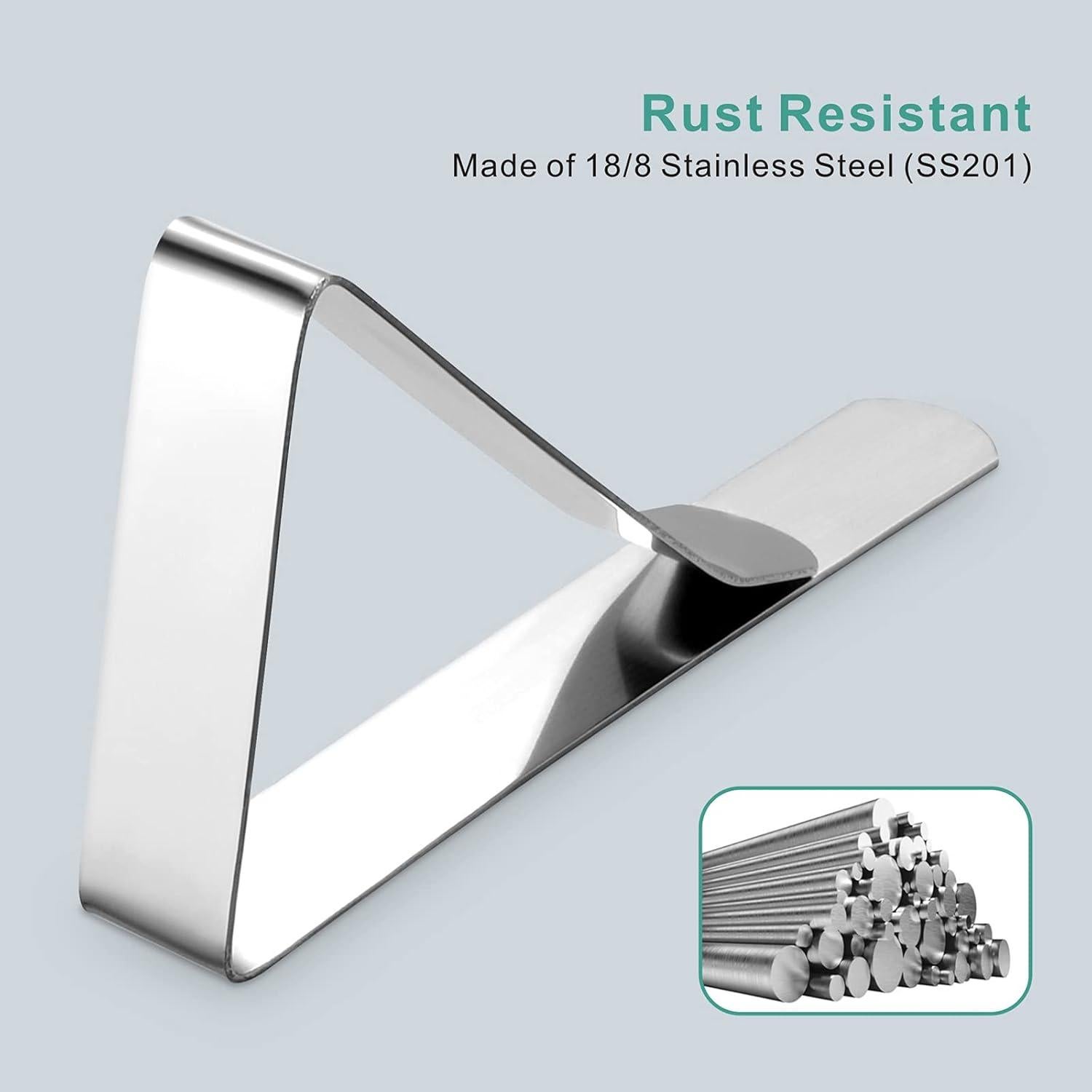 Paquete de 12 Clips para Manteles Ponure - Acero Inoxidable