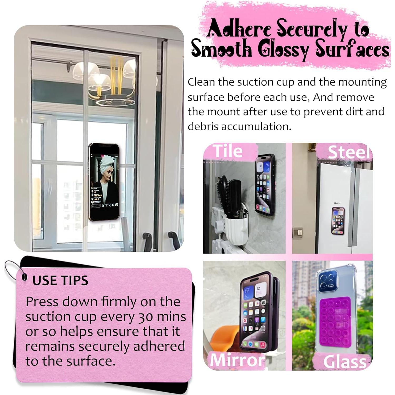 Funda Silicona PKYAA 2 Pack Soporte Adhesivo para Teléfono