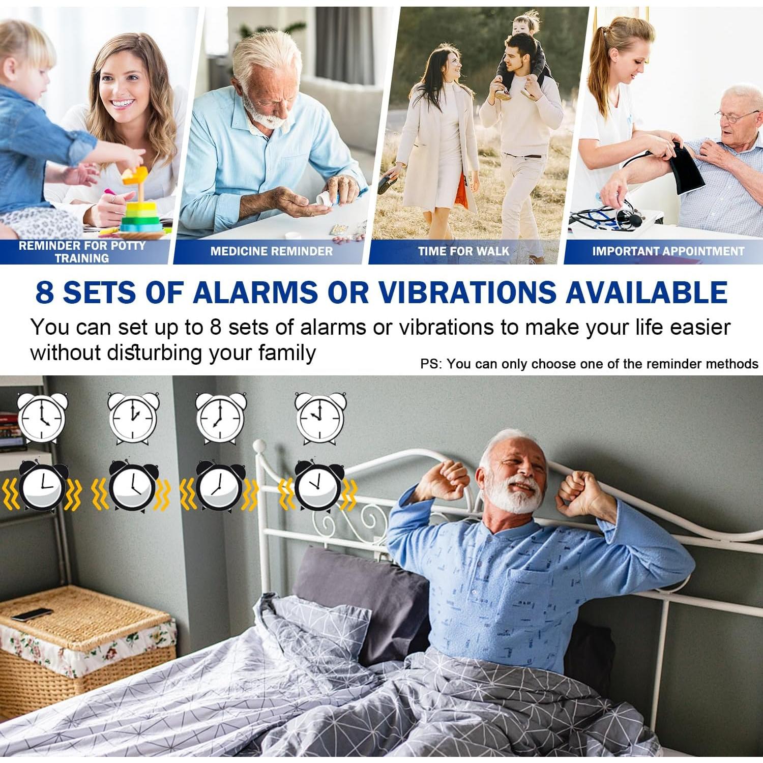 Reloj de Alarma Vibrante Hearkent 2105-8AL Impermeable 50M