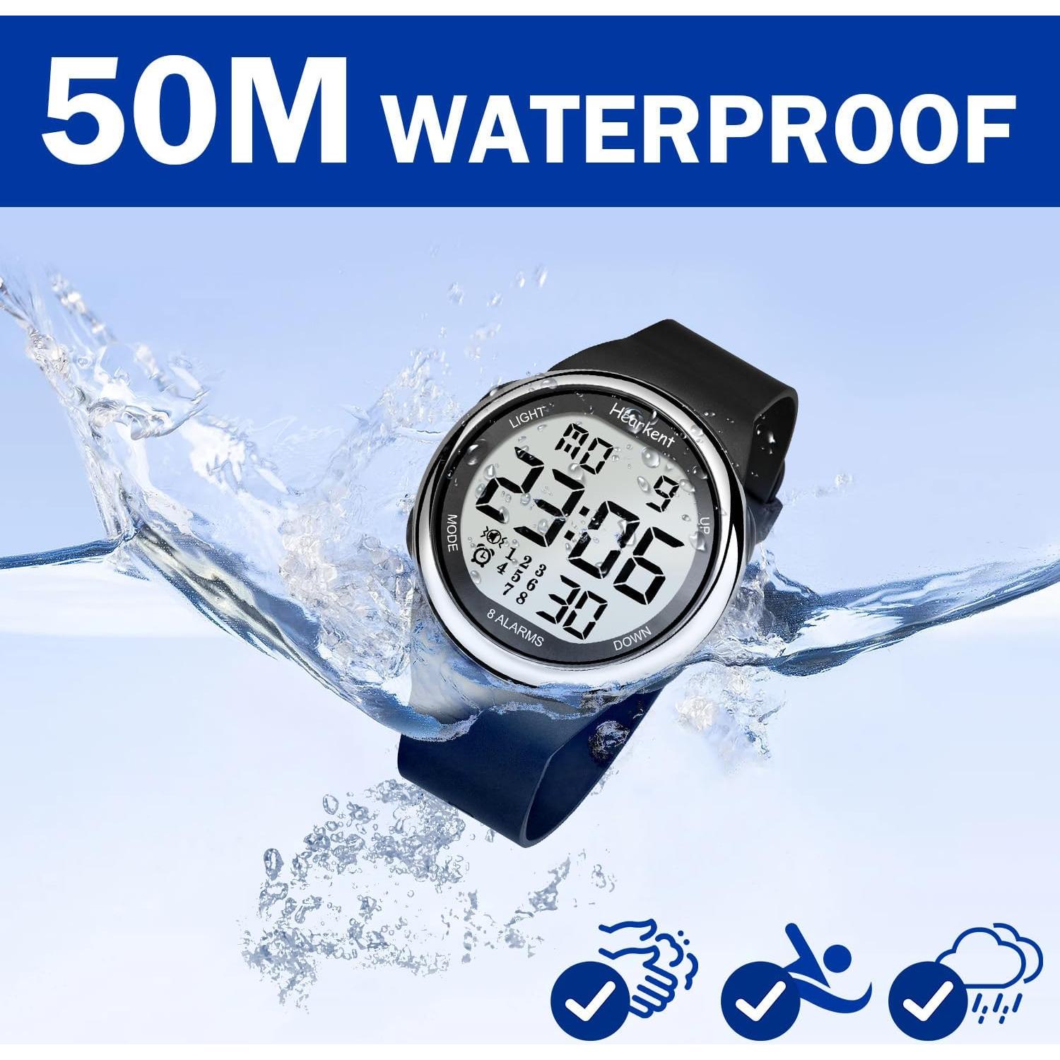 Reloj de Alarma Vibrante Hearkent 2105-8AL Impermeable 50M