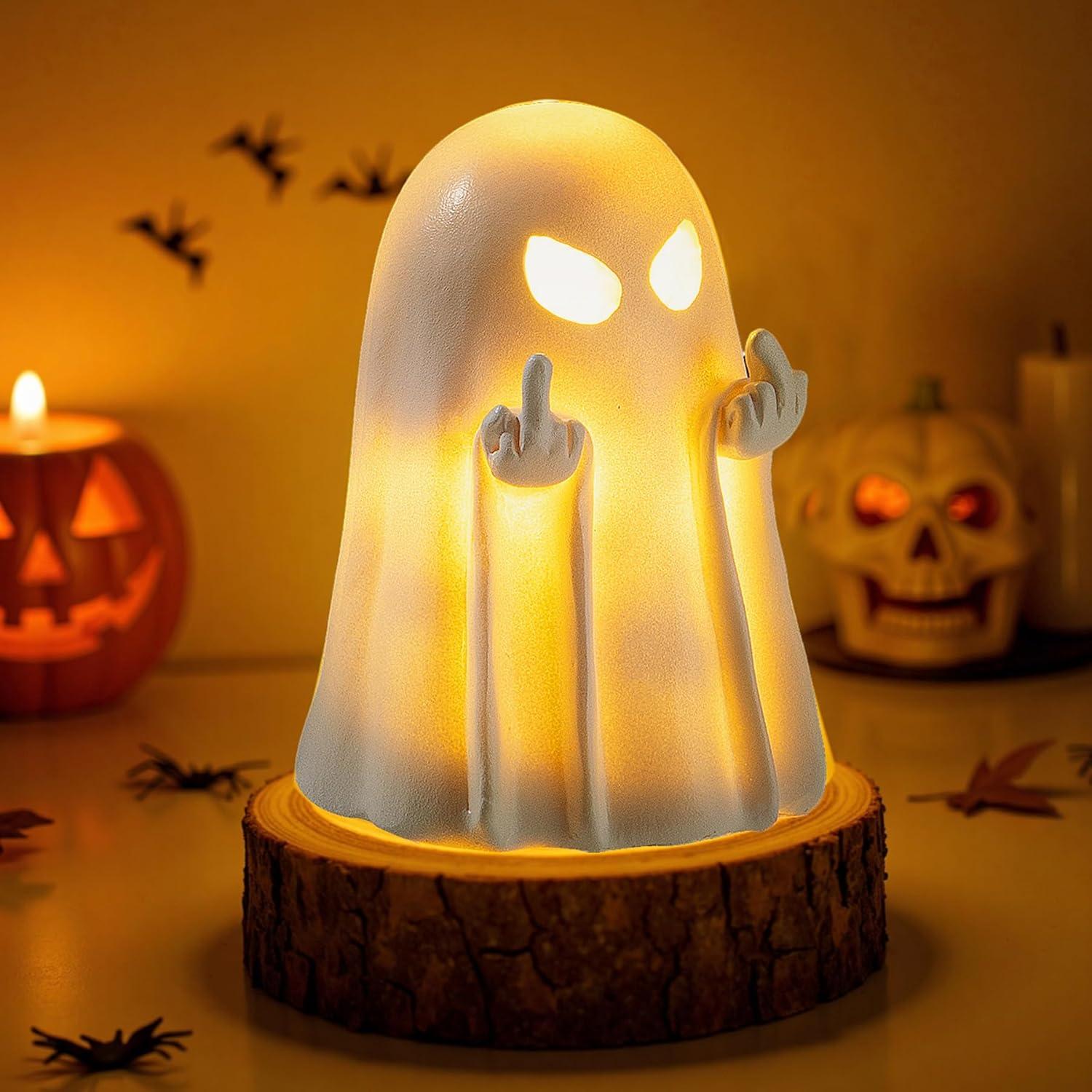 Figurita Fantasma Iluminada UNDWXFS 8.6 cm Decoración Halloween