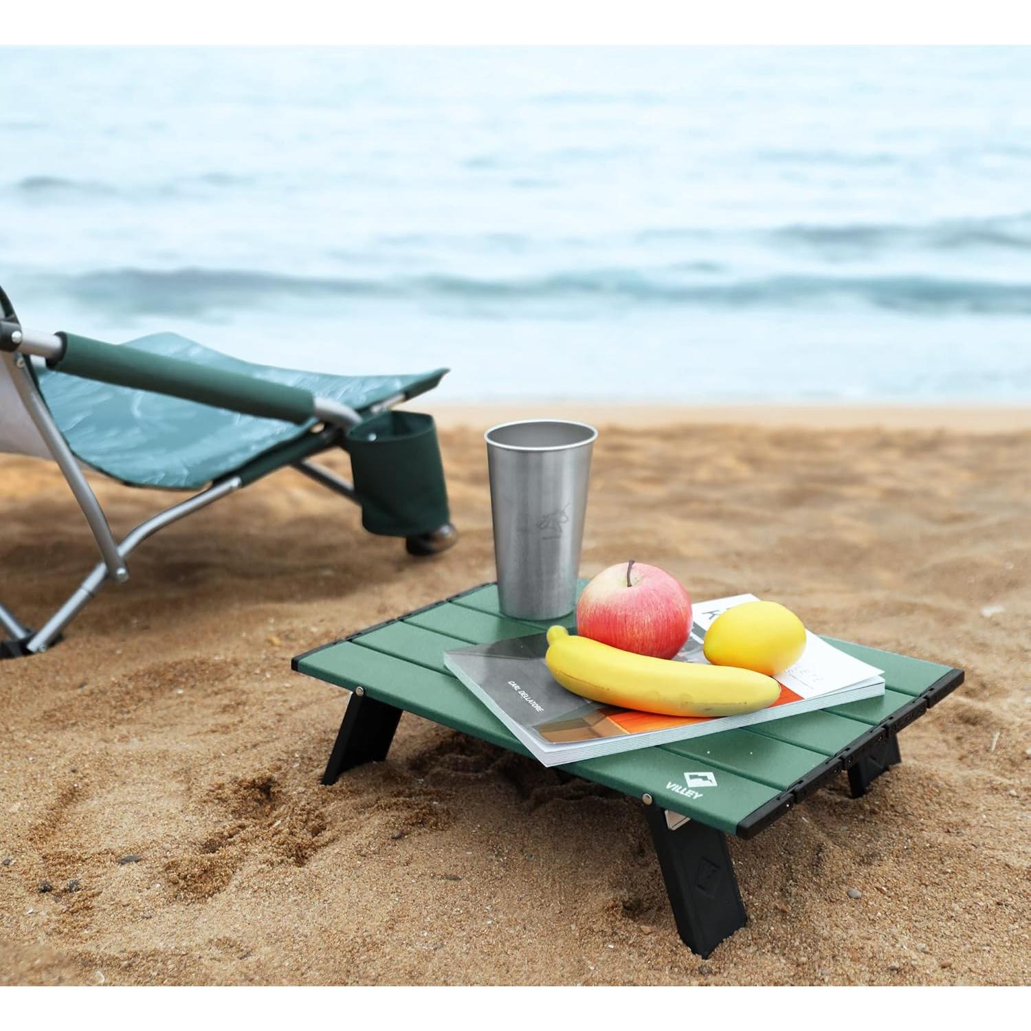 Mesa de Playa Plegable VILLEY Ultraligera 40.64x27.94 cm