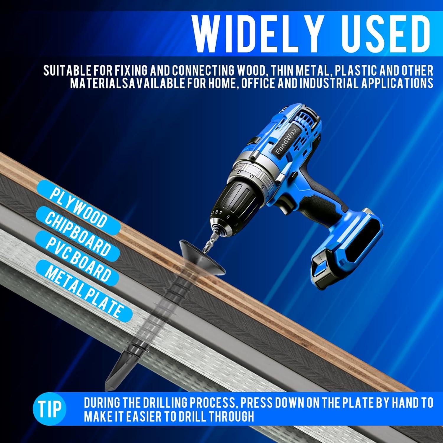 60 Tornillos Autoperforantes HanTof Acero Inoxidable #8 x 50mm