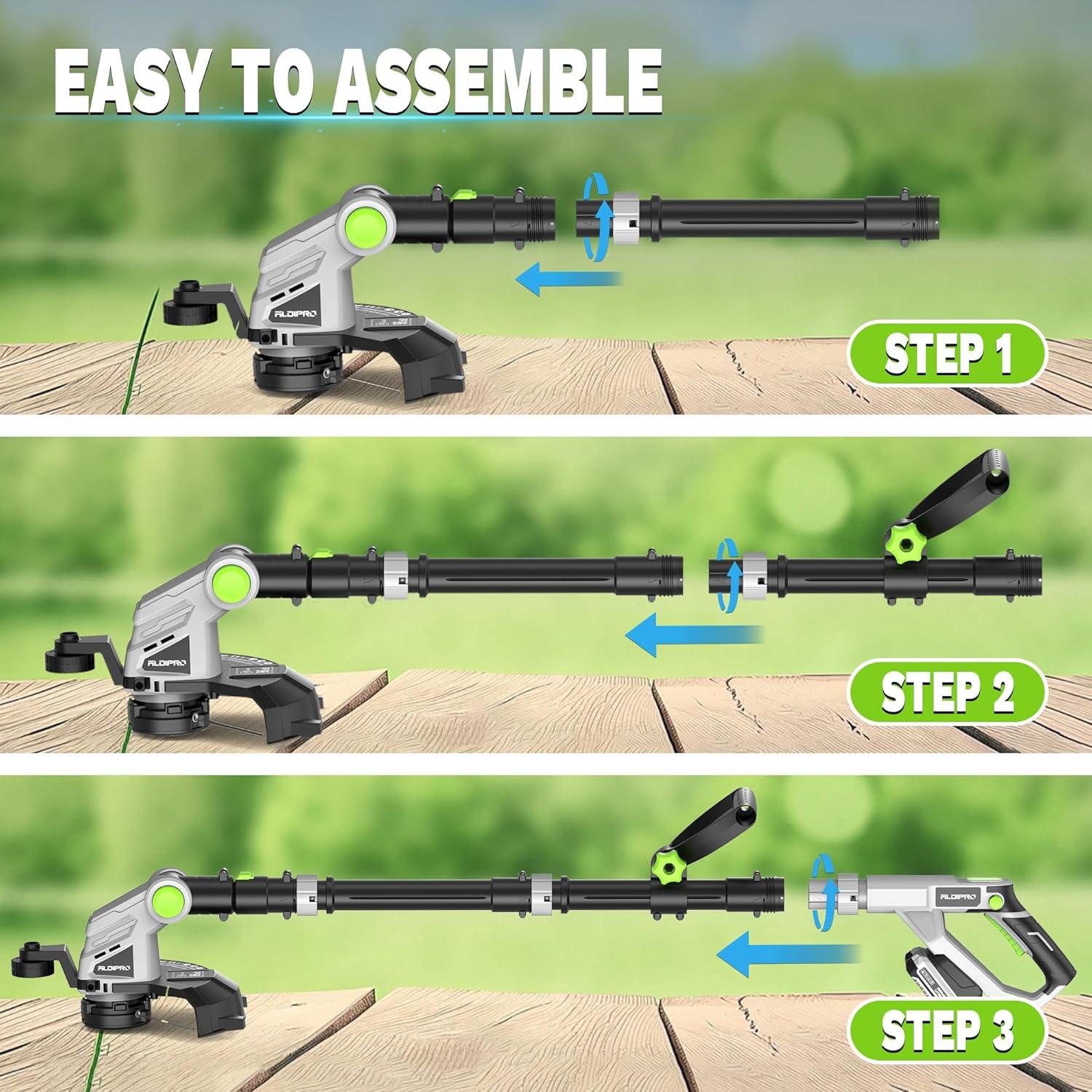 Desmalezadora Inalámbrica ALDIPRO 21V 30.48 cm Batería 2.0Ah