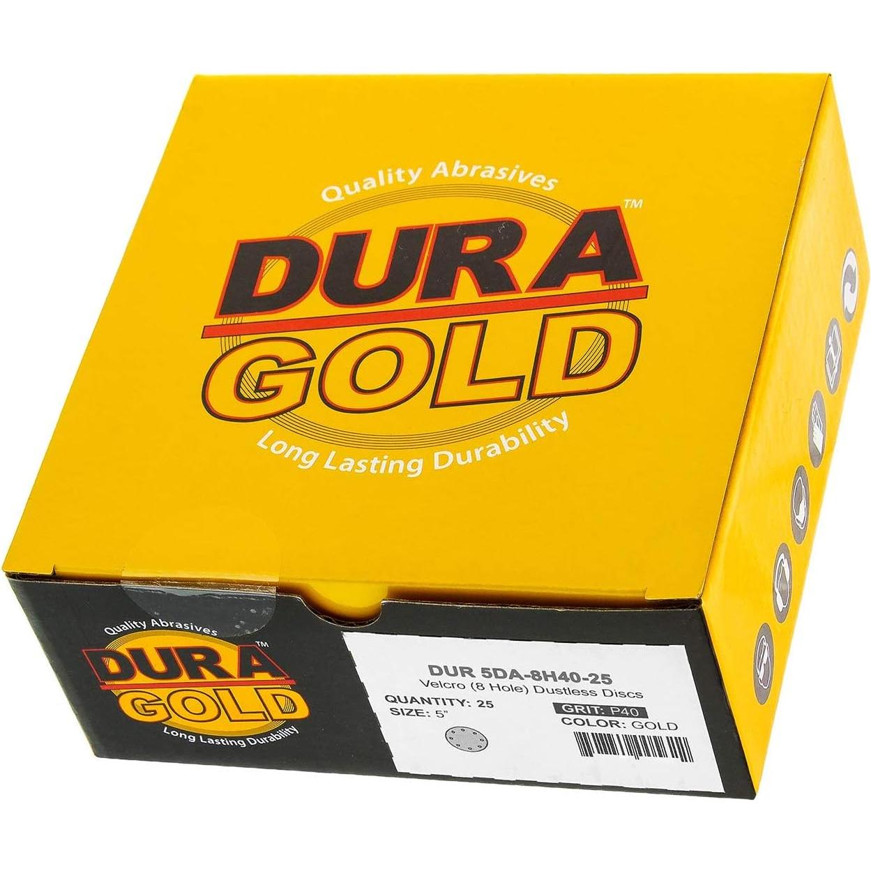 Discos de Lija Dura-Gold Premium 5" 40 Grano - 25 Unidades
