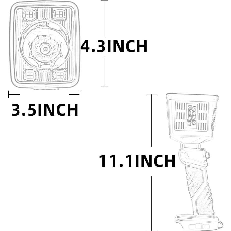 Linterna LED Inalámbrica Makita 18V 2000LM Azul WXD-16W