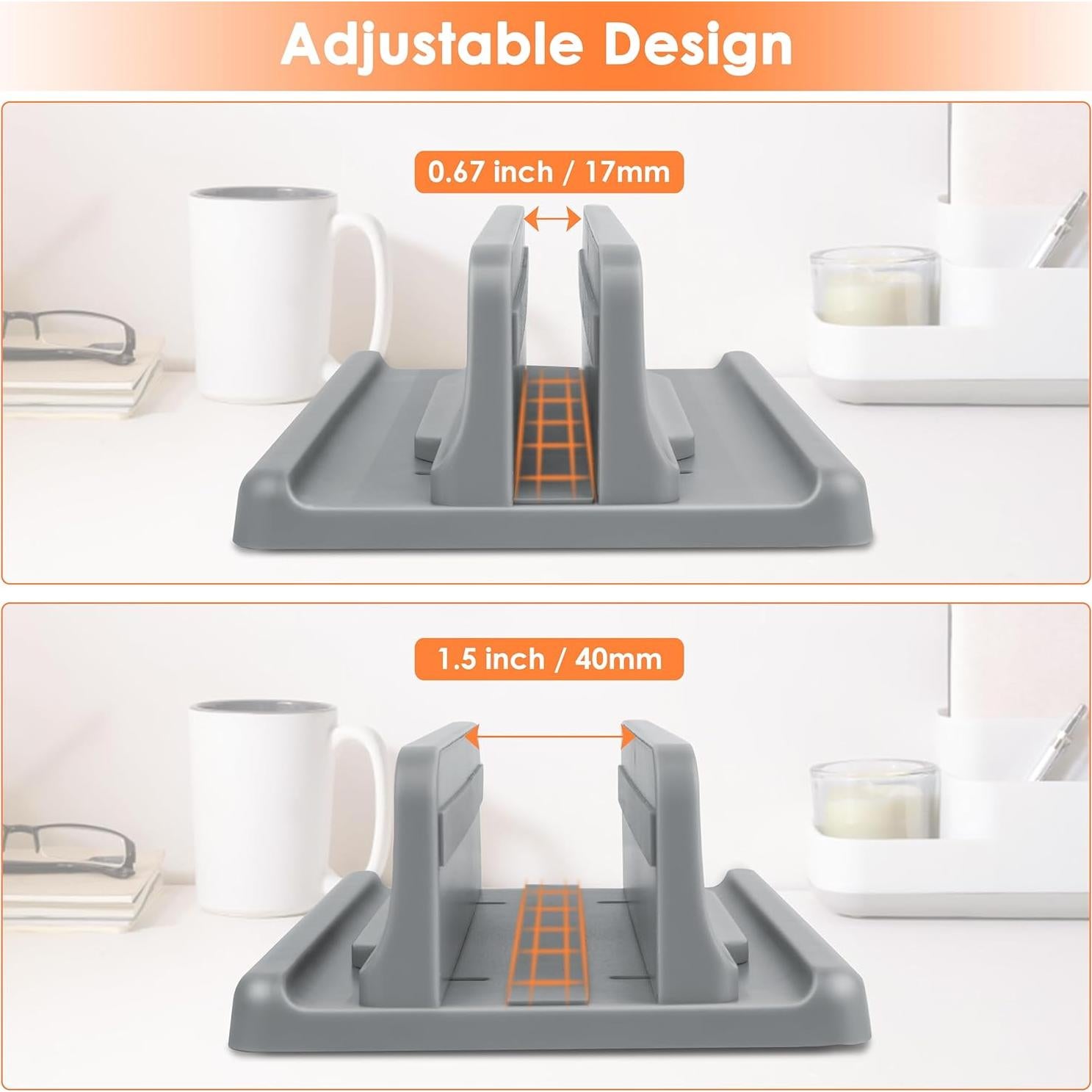 Soporte Vertical para Laptop JIMEJV Ajustable hasta 38 cm