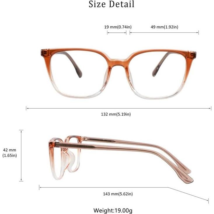 Montura de Gafas LifeArt para Hombres Cuadradas Anti Fatiga