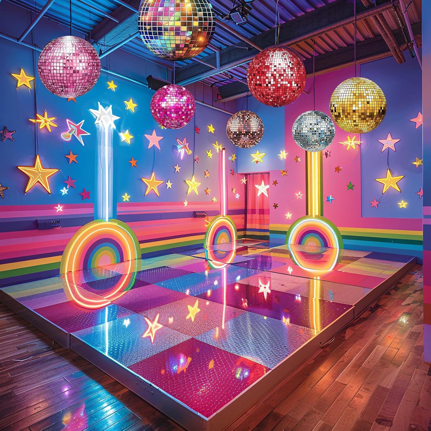 Decoración de Fiesta Disco SamPartyShop - Recorte Neón 17.78x15.24cm