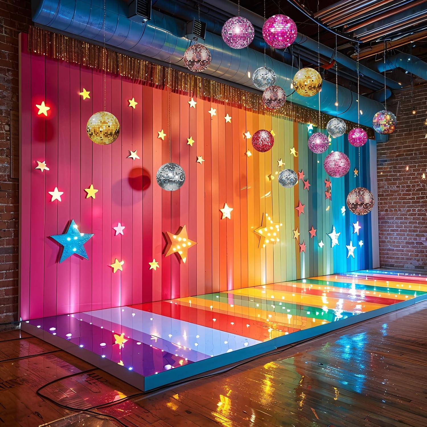 Decoración de Fiesta Disco SamPartyShop - Recorte Neón 17.78x15.24cm