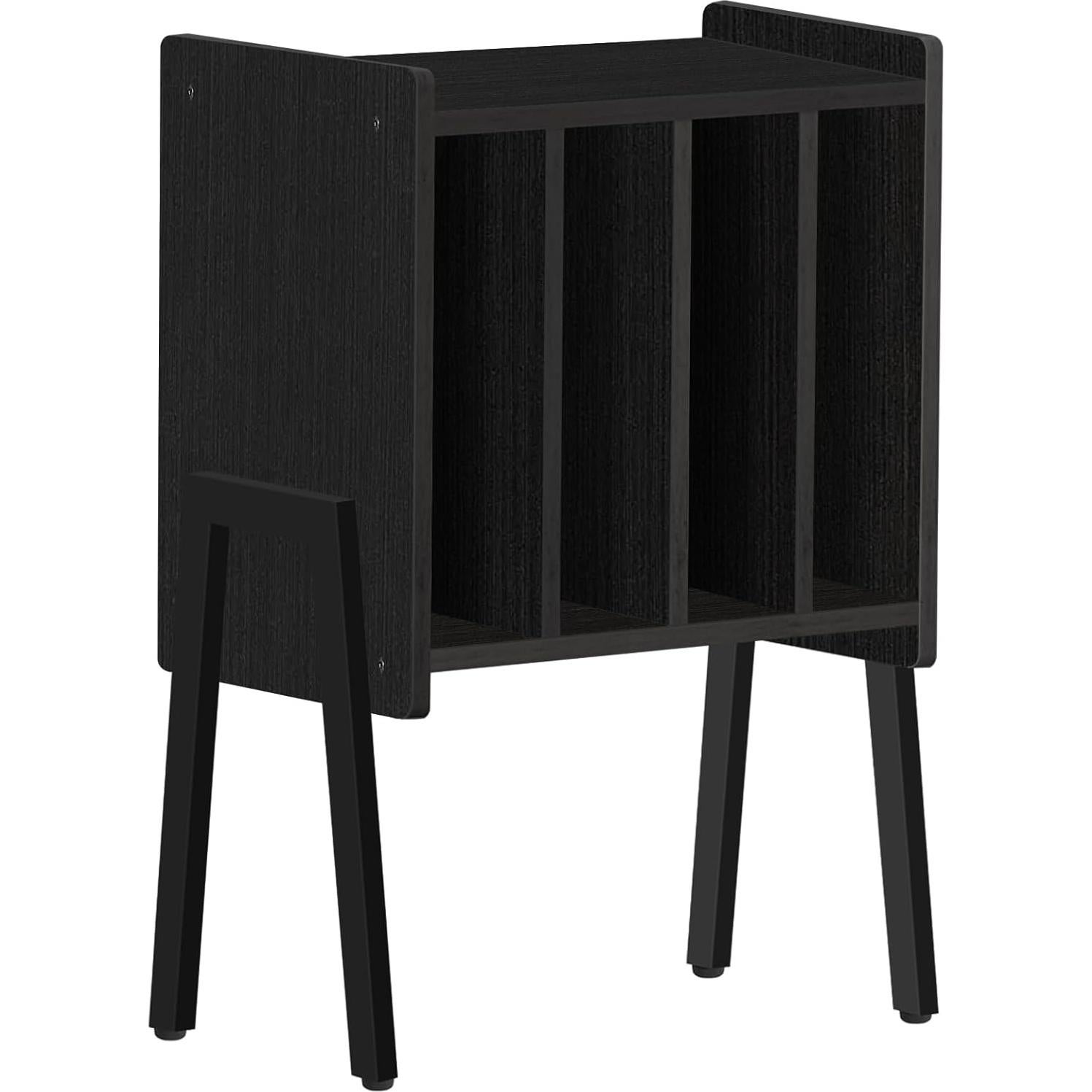 Soporte para Tocadiscos TUTOTAK Negro con 4 Compartimentos
