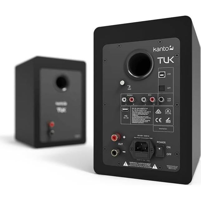 Altavoz Kanto TUK Estantería 5.25" Bluetooth DAC USB Negro
