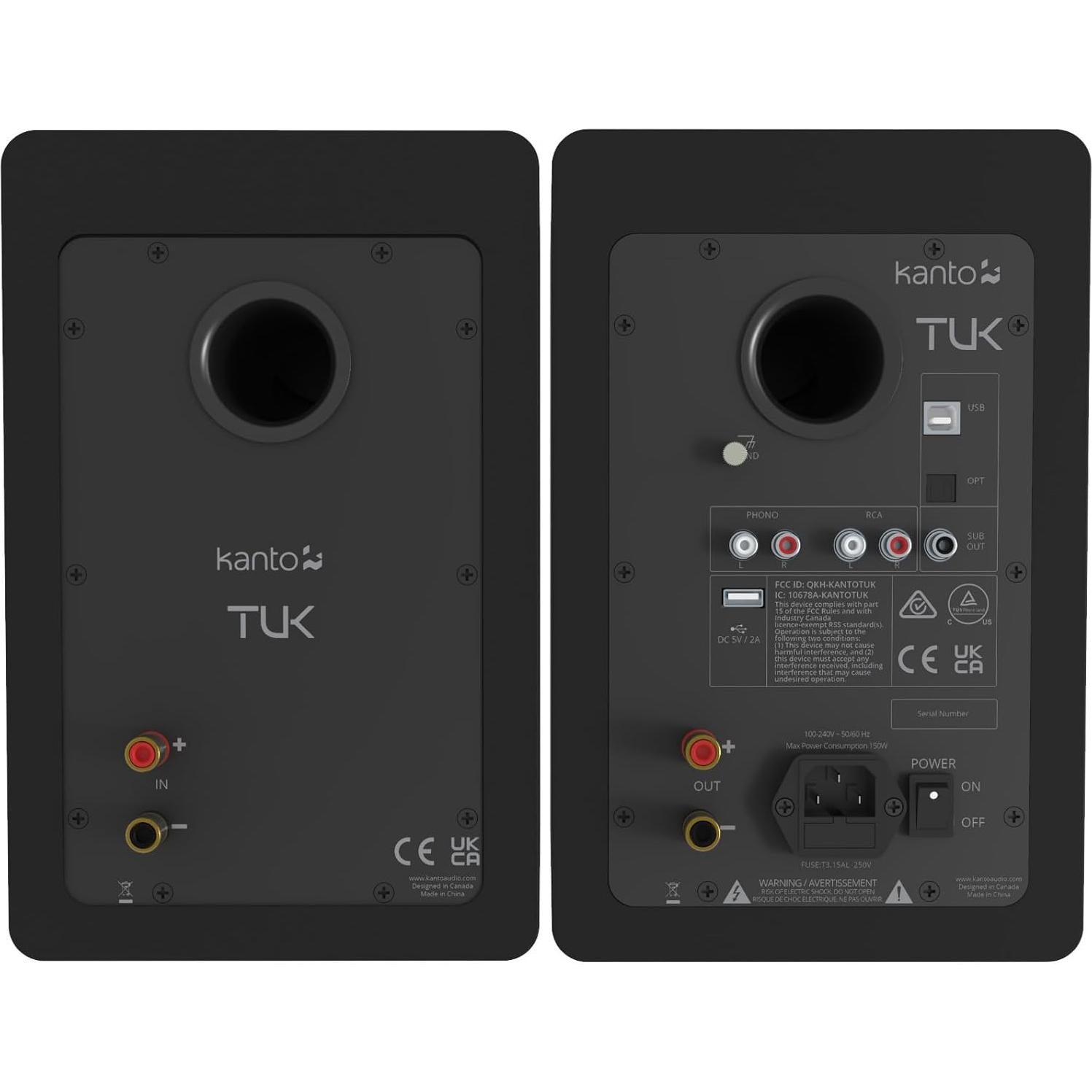 Altavoz Kanto TUK Estantería 5.25" Bluetooth DAC USB Negro