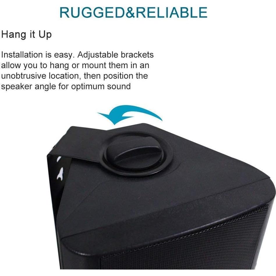 Altavoces Pasivos para Exterior Herdio HOS-401B 4" 200W Negro