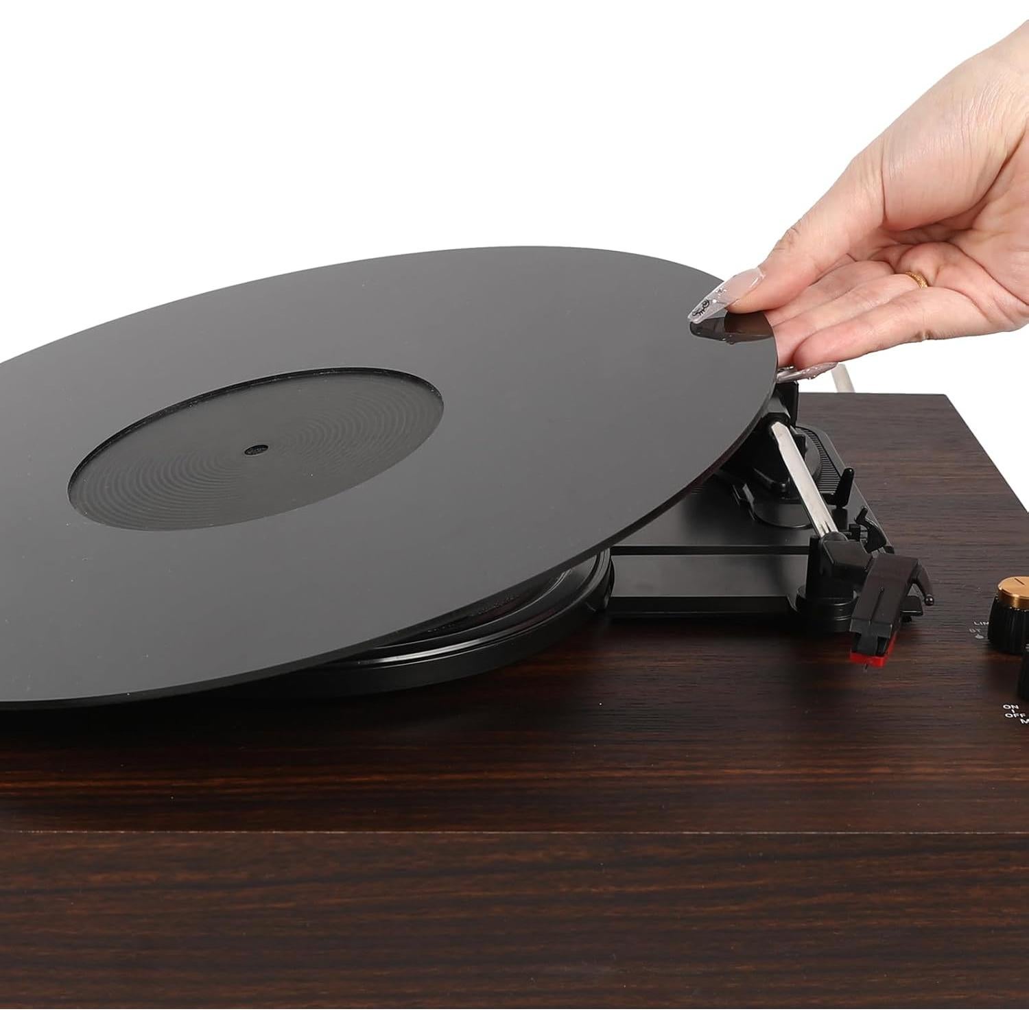 Alfombrilla de Turntable Acrílico 12 Pulgadas Antiestática Negra