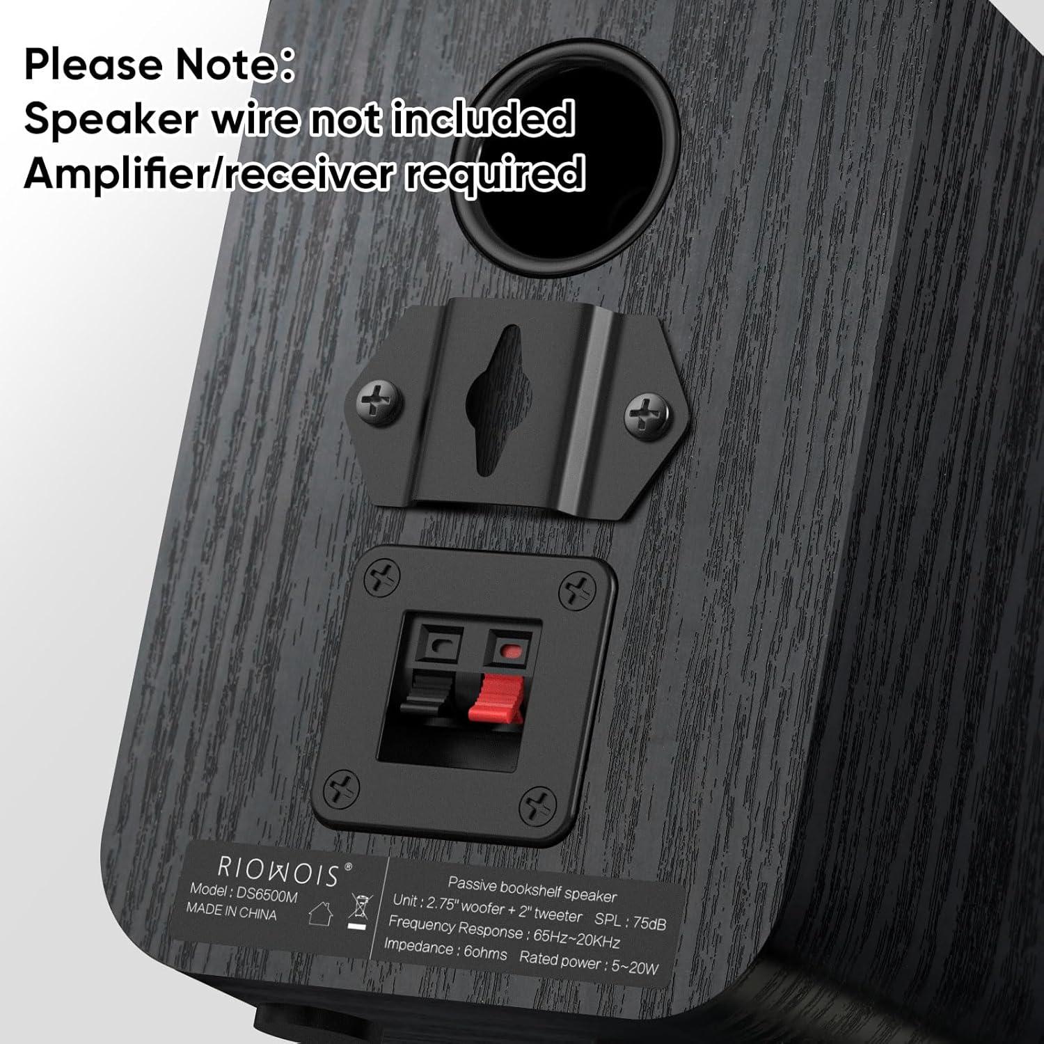 Altavoces de Estantería Pasivos RIOWOIS DS6500M 30W Madera