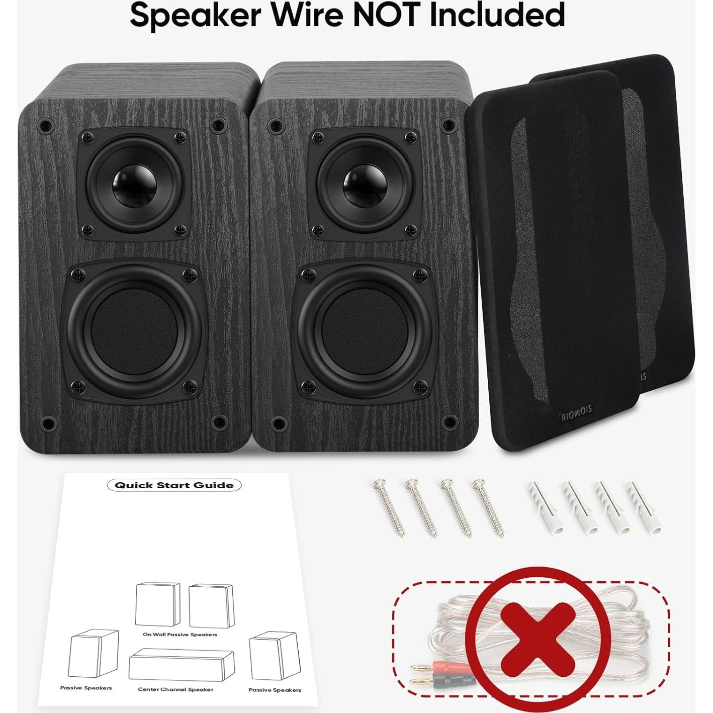 Altavoces de Estantería Pasivos RIOWOIS DS6500M 30W Madera