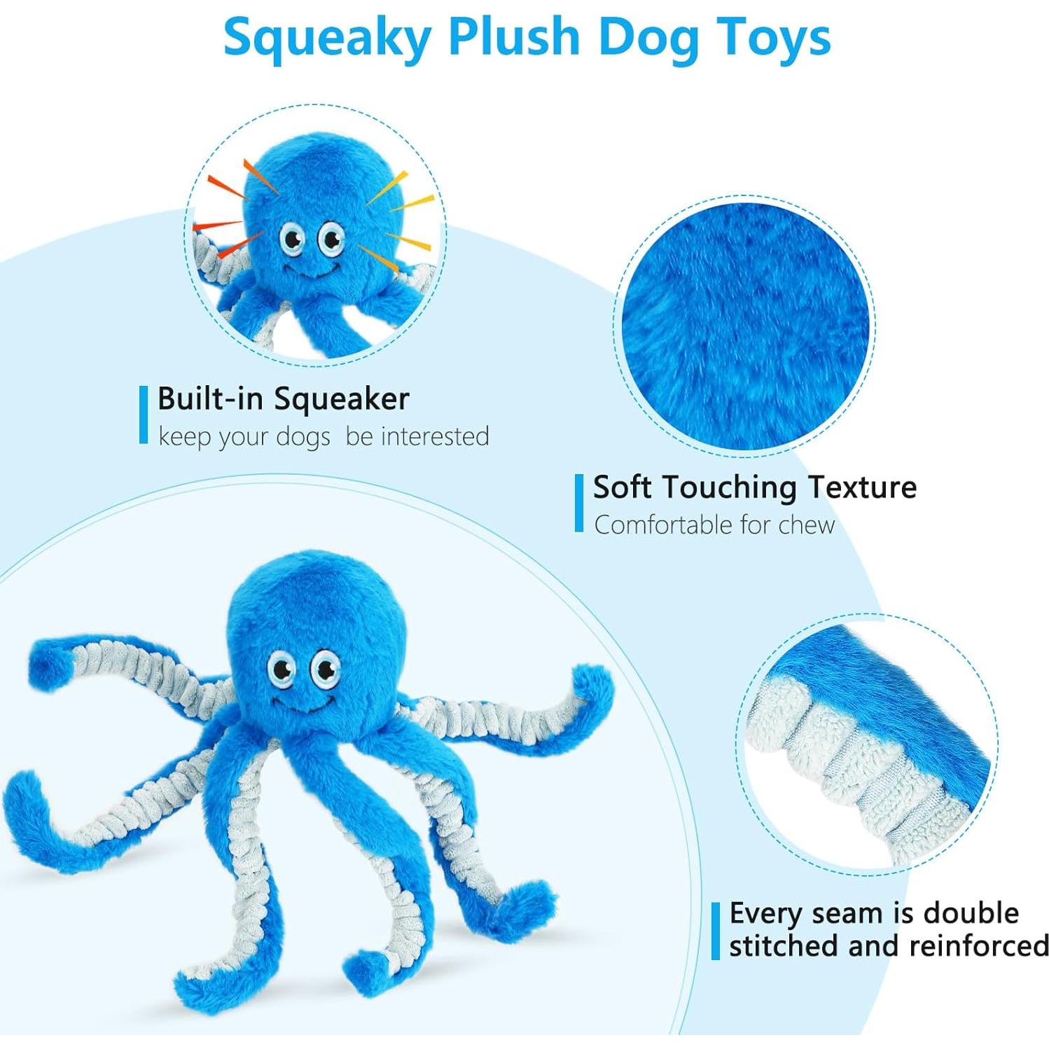 Juguete de Peluche para Perros Eneston Pulpo Interactivo 38cm