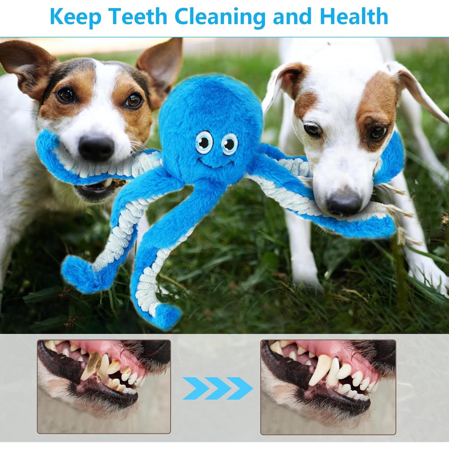 Juguete de Peluche para Perros Eneston Pulpo Interactivo 38cm