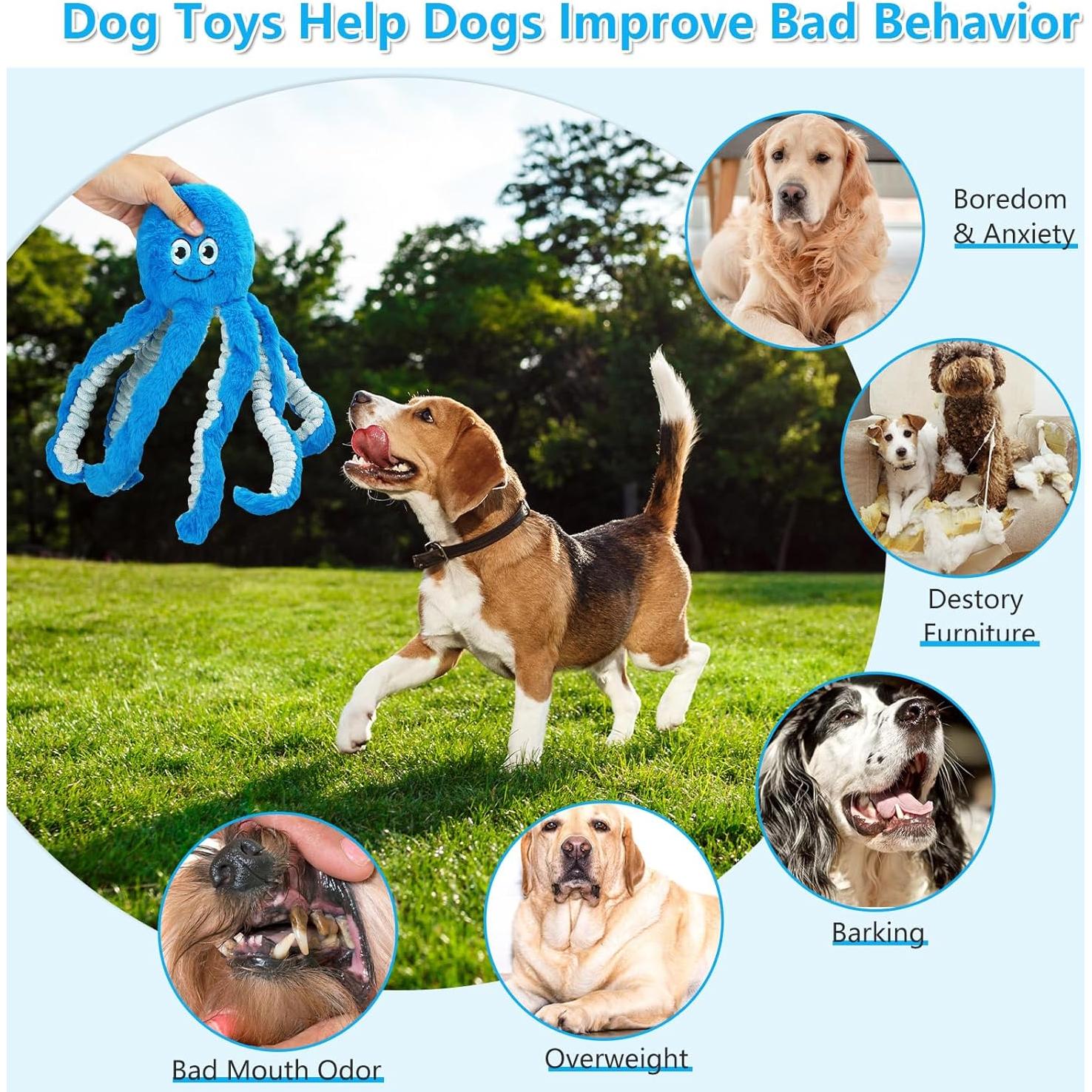 Juguete de Peluche para Perros Eneston Pulpo Interactivo 38cm