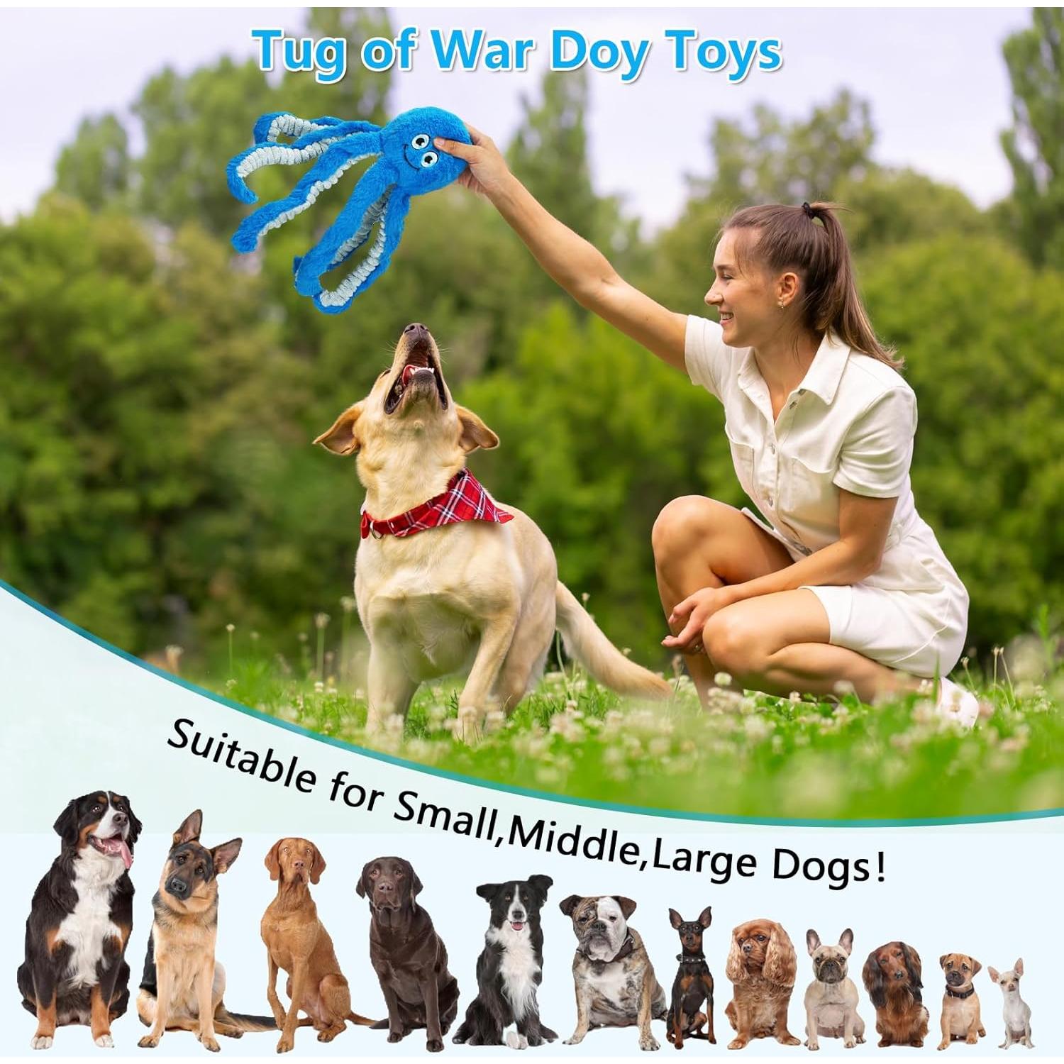 Juguete de Peluche para Perros Eneston Pulpo Interactivo 38cm