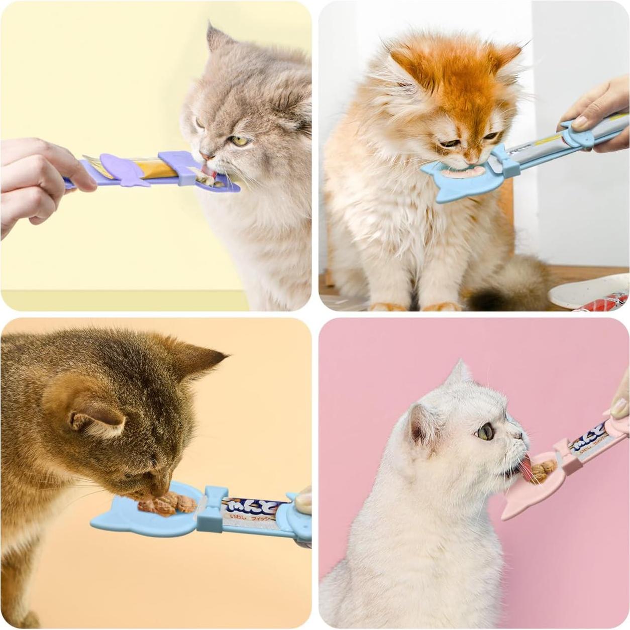 Cucharas para Alimentar Gatos Idepet - 4 Pcs Multifuncionales