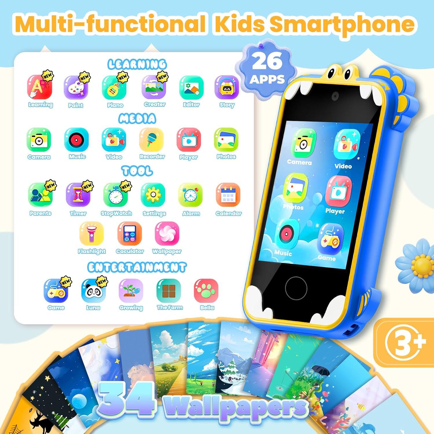 Teléfono Juguete Infantil Windpaint 2.8" Azul Educativo