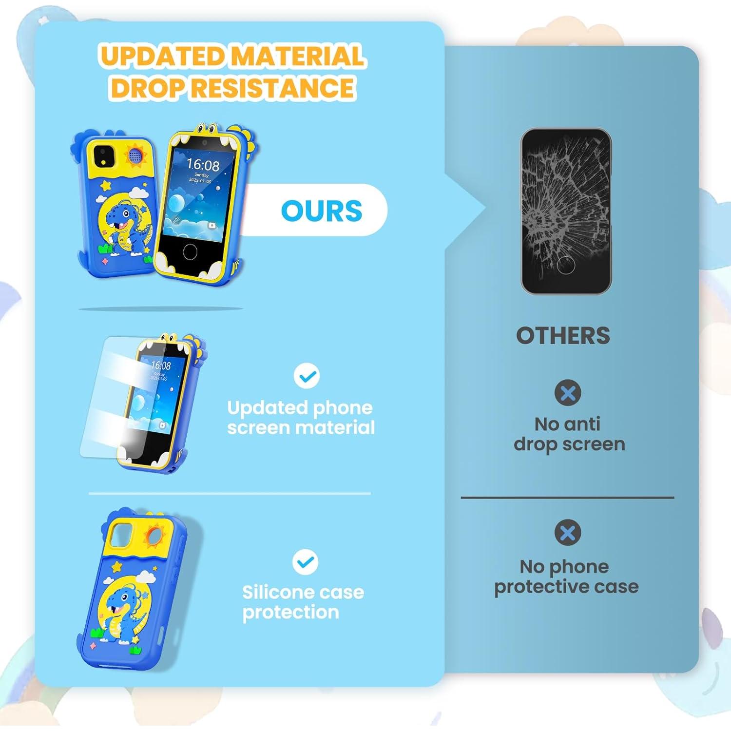 Teléfono Juguete Infantil Windpaint 2.8" Azul Educativo