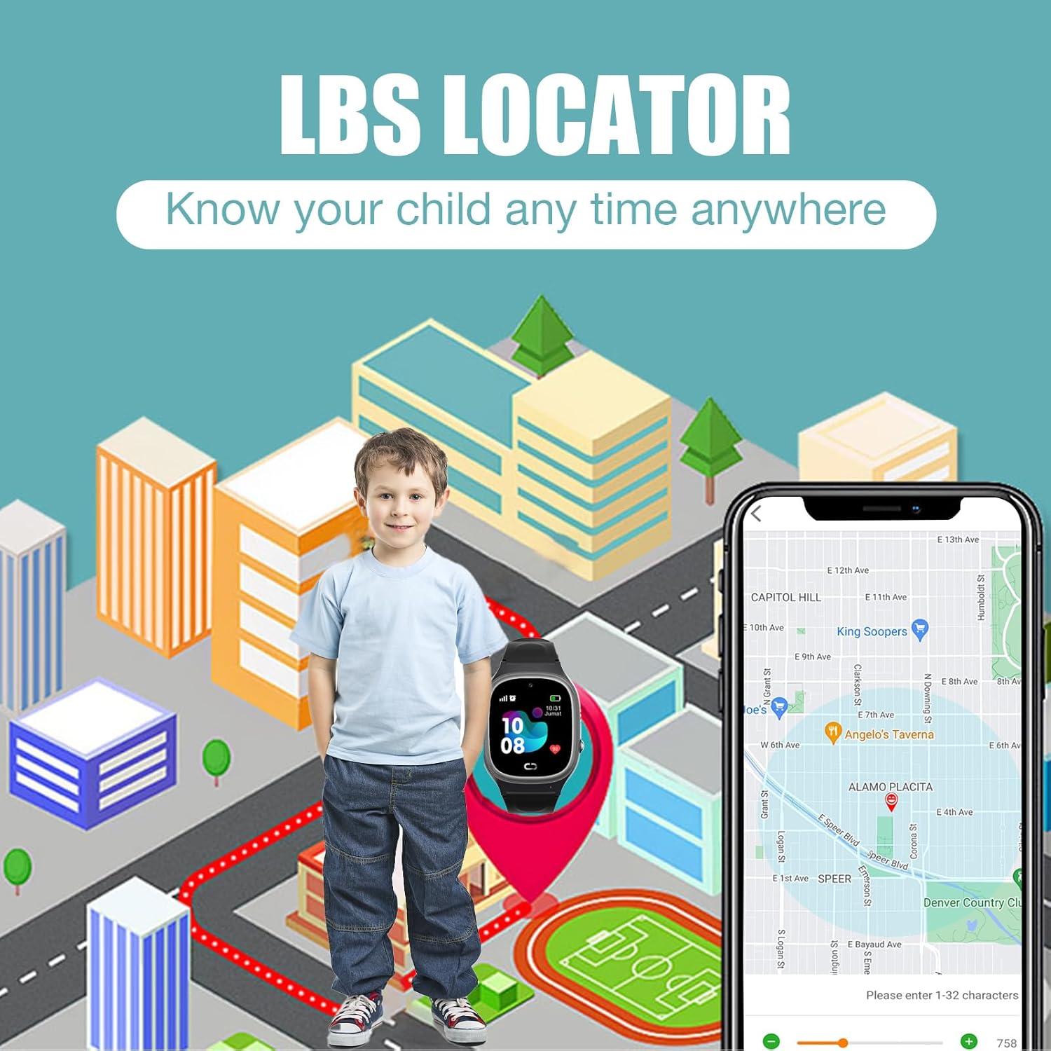 Reloj Inteligente Infantil Tykjszgs Negro 1.44" Pantalla Táctil