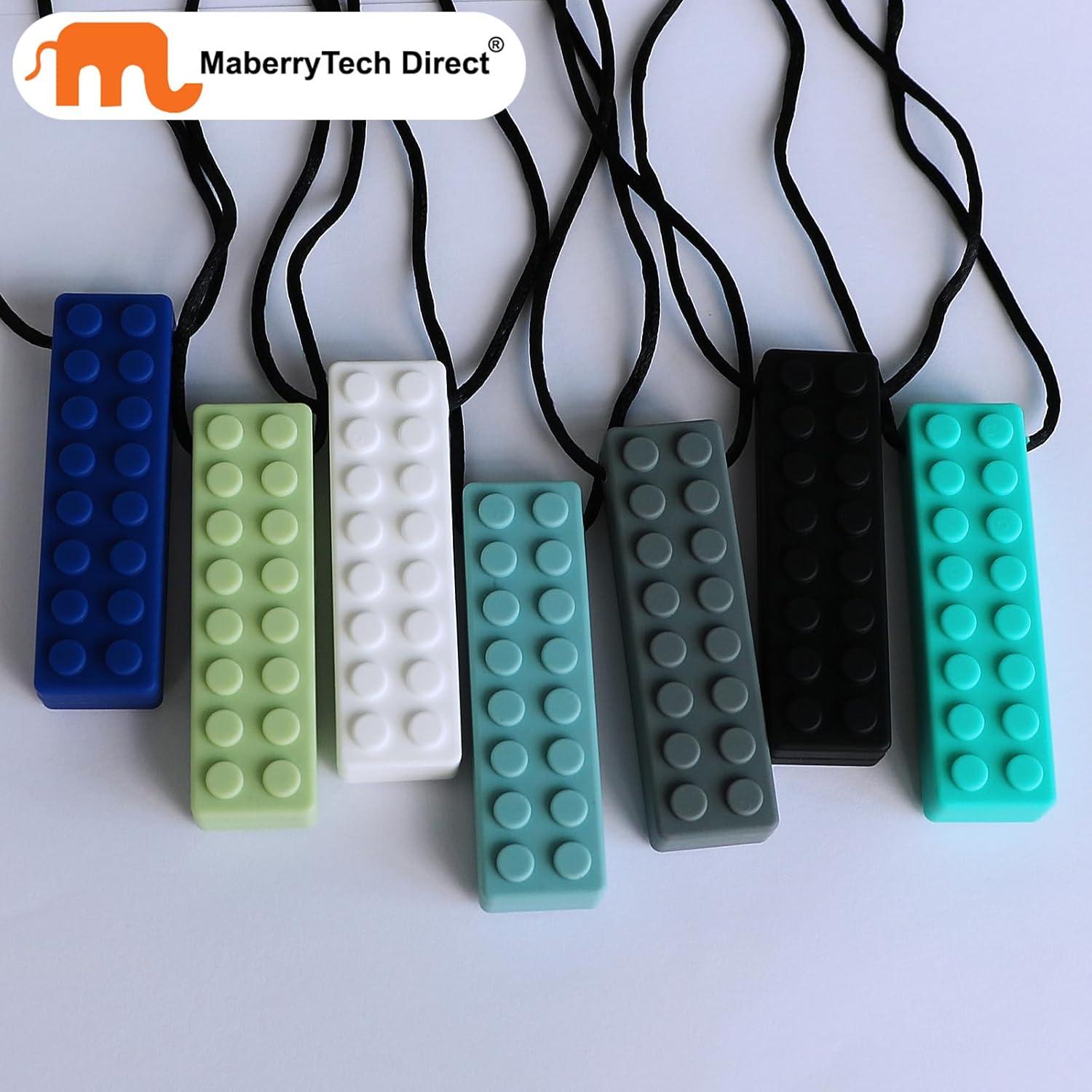 Collares Masticables Sensoriales Maberry - Paquete de 7 Silicona