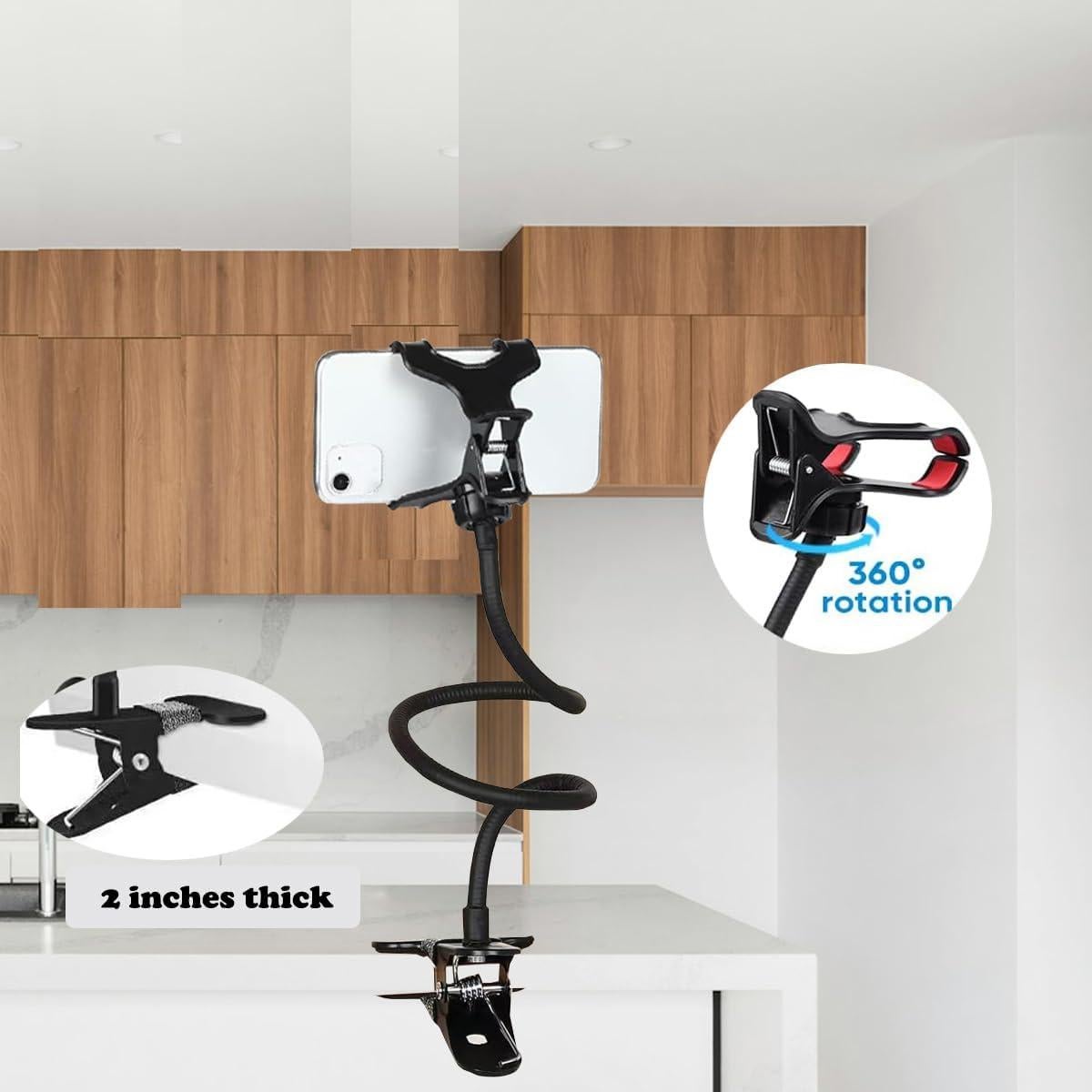 Soporte para Teléfono Selfdee Flexible con Clip Negro