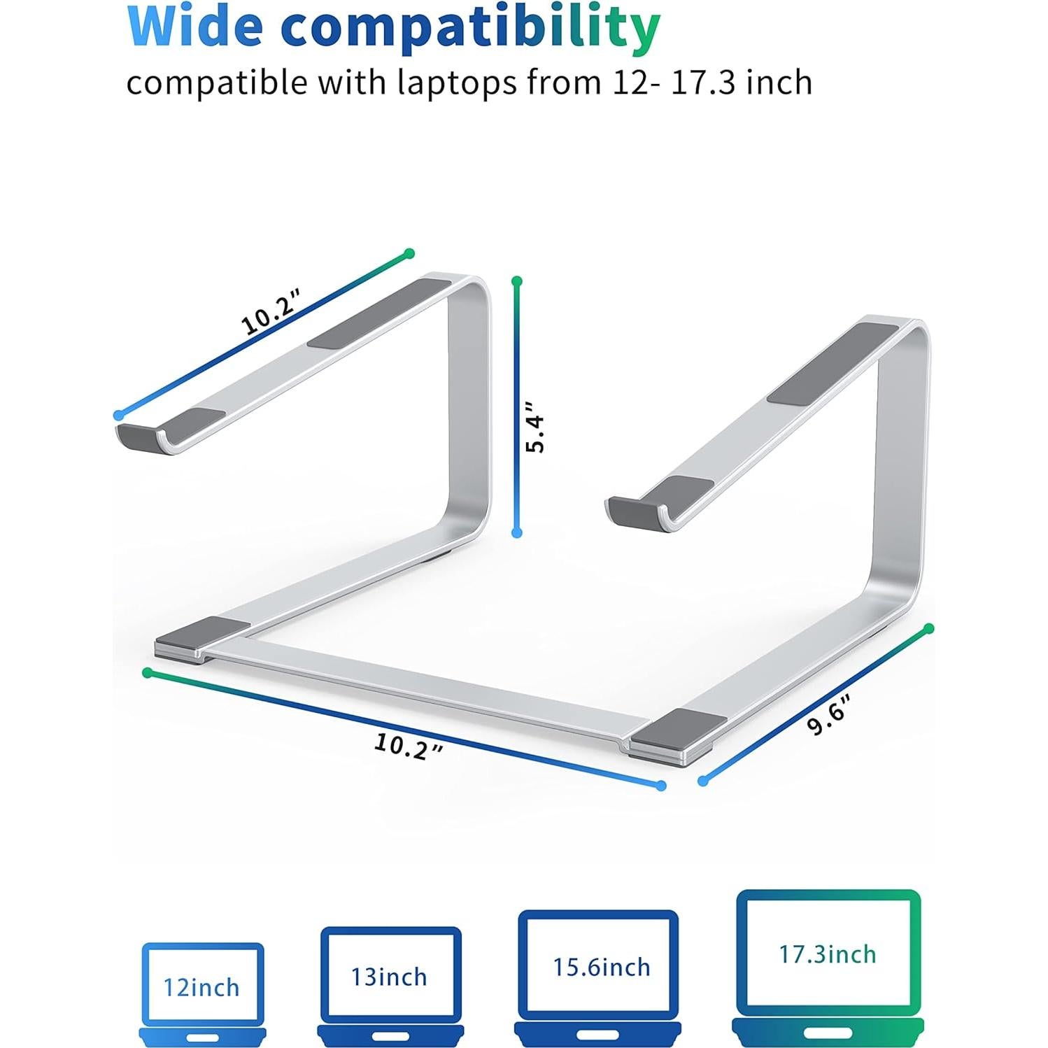 Soporte para Laptop Soundance LLS1 Ergonómico Plata 12-17.3"