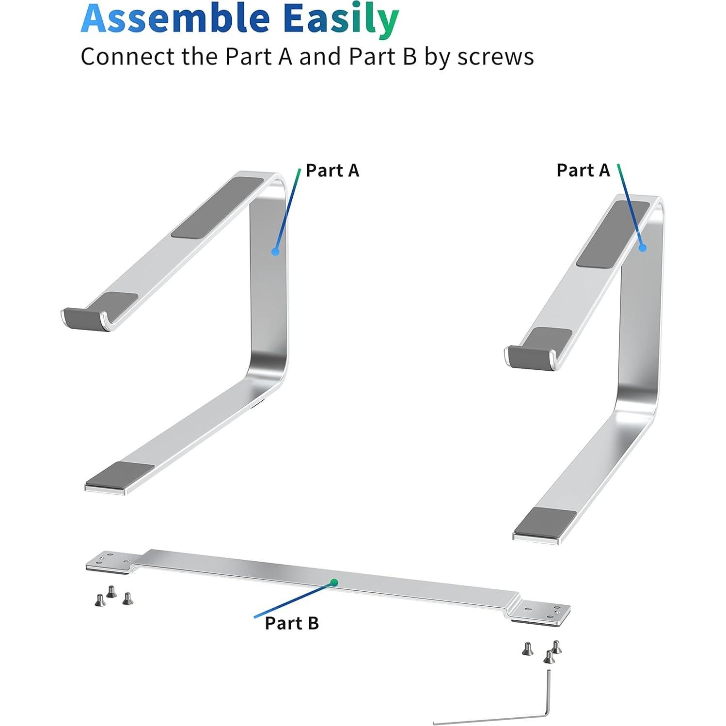 Soporte para Laptop Soundance LLS1 Ergonómico Plata 12-17.3"